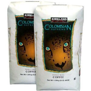 Kirkland Signature Colombian Supremo Whole Bean 3 lb. Bag 2-pack