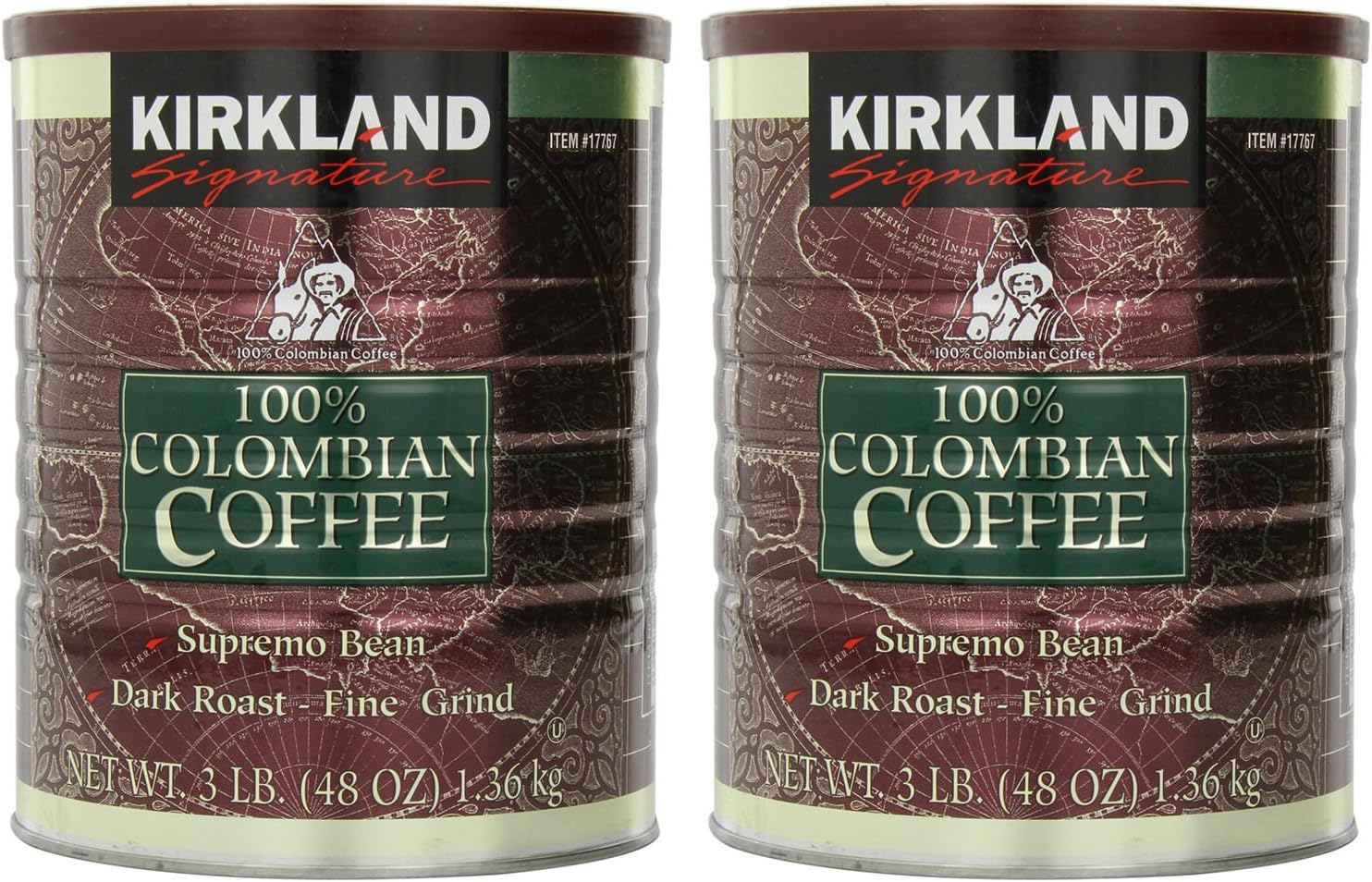 Signature 100% Colombian Coffee Supremo Bean Dark Roast-Fine Grind, 3 Pound