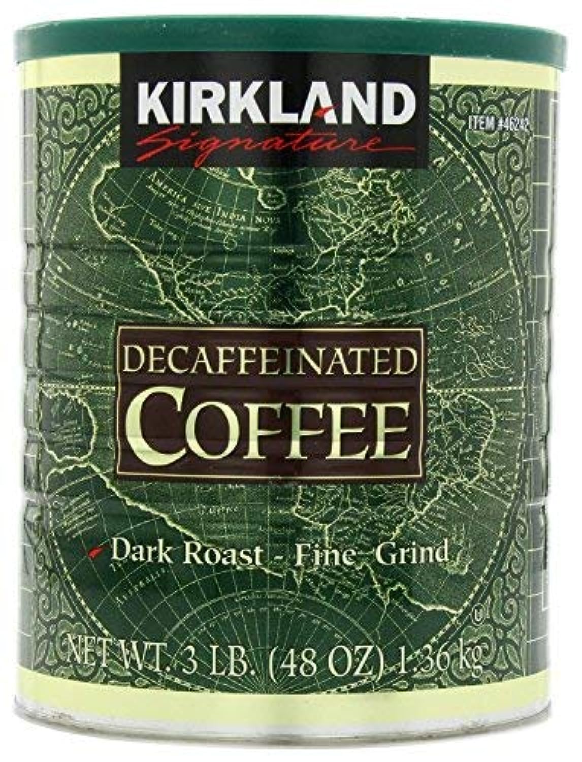 Kirkland Signature 100% Colombian Dark Roast Decaffeinated Ground Coffee, 3 Pound (Pack of 2)