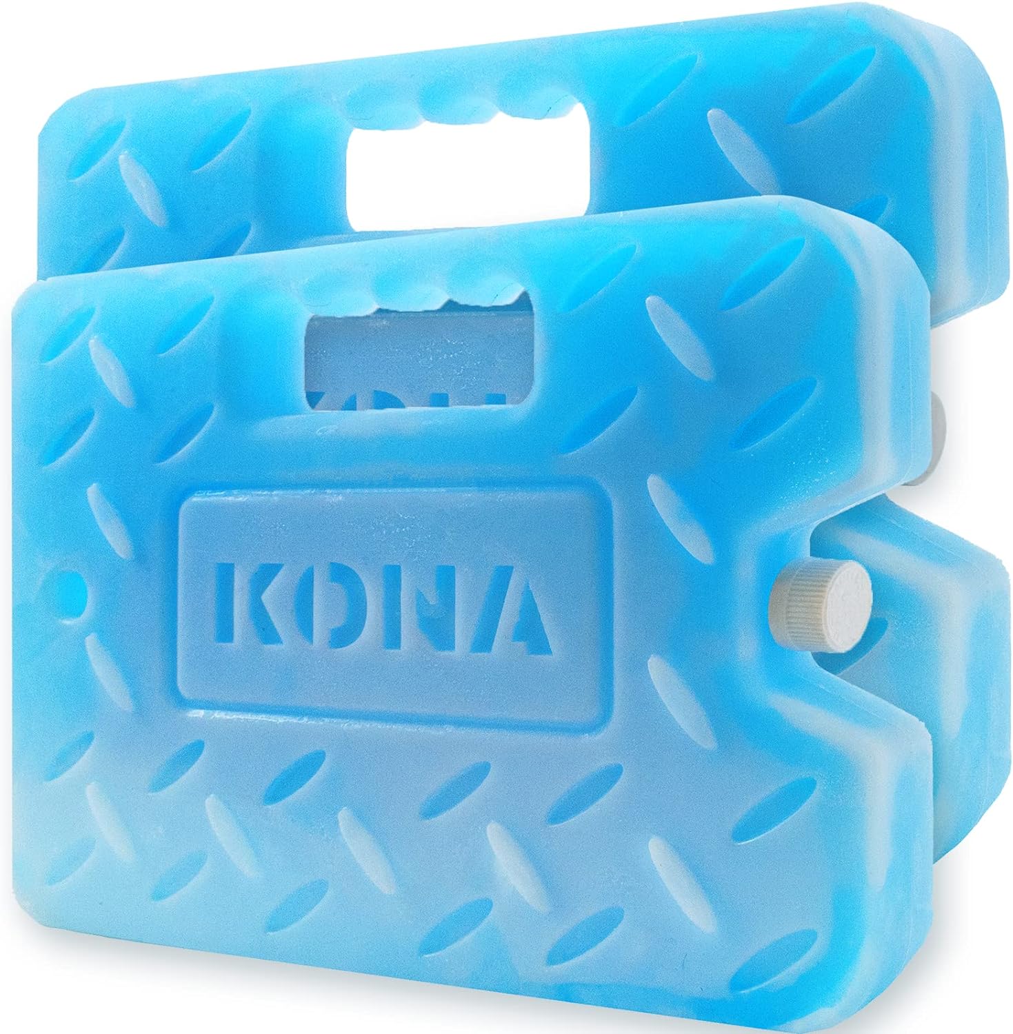 Kona Large Ice Pack for Coolers [Blue Ice 4lb] Extreme Long Lasting Design Absorbs Heat to Cool Faster - Refreezable. Reusable. Colder Than Ice (-5C) Cooler Ice Pack