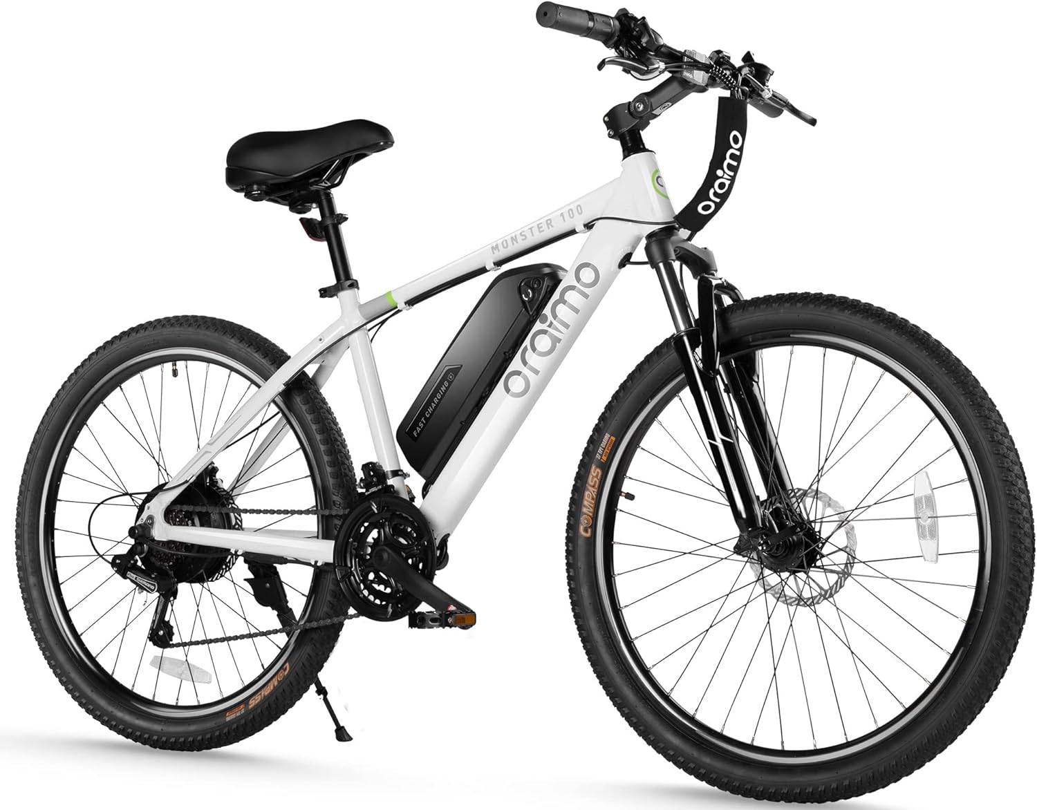 Oraimo Electric Bike for Adults,350W BAFANG Motor(Peak 500W), 4A 3H Fast Charge, 468Wh Li-ion Battery, 21 Speed Gear, Air Saddle, 45 Miles 20 MPH 26 Mountain Ebike, Complies to ANSI/CAN/UL2849