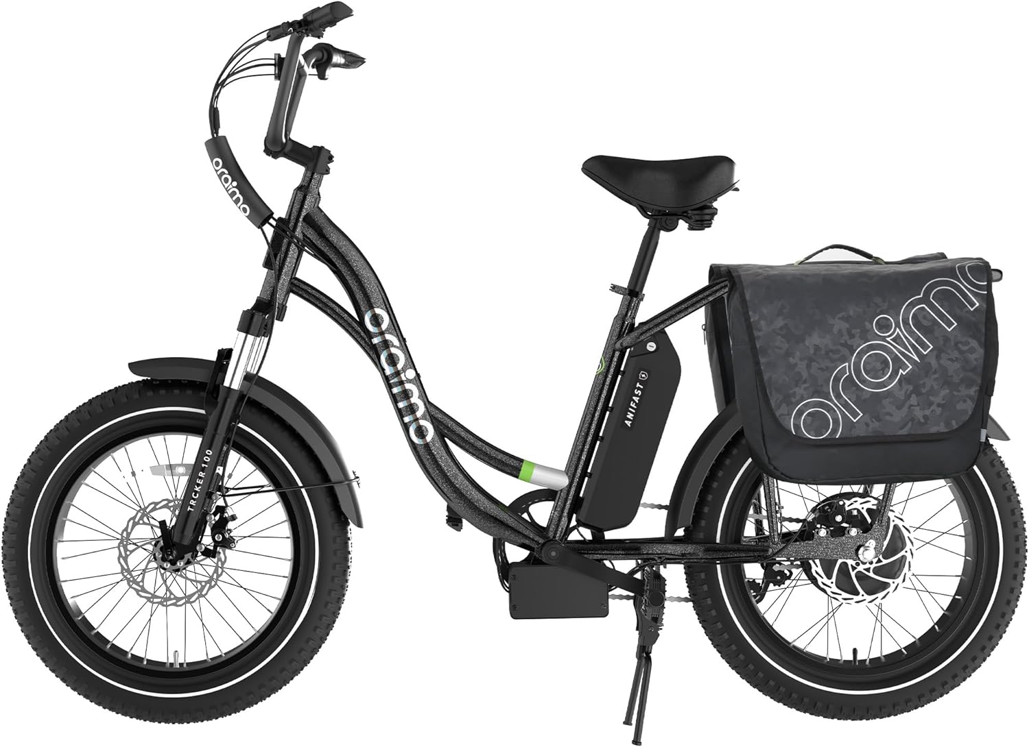 Oraimo Electric Bike for Adults, 750W Motor (Peak 1000W) 20 x 4.0 Fat Tire with Dual Shock Absorber, Max 48V 20.8Ah Dual Removable Battery, Ebike with 4A 3H Fast Charge, Complies to ANSI/CAN/UL2849