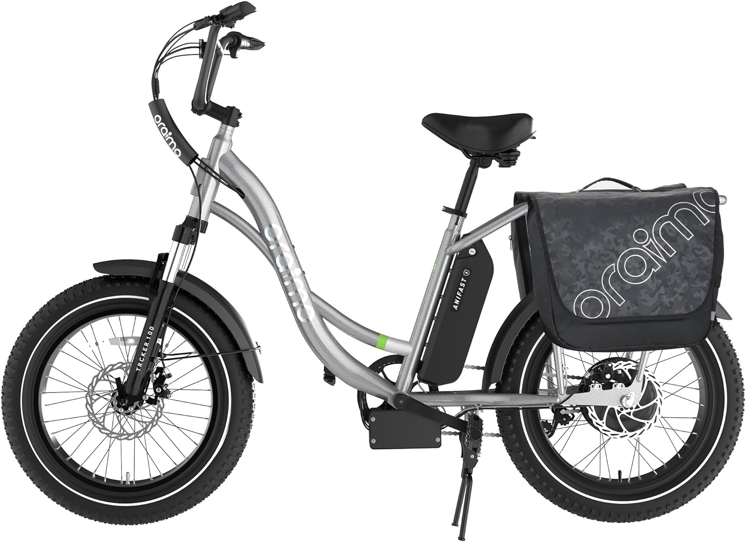 Oraimo Electric Bike for Adults, 750W Motor (Peak 1000W) 20 x 4.0 Fat Tire with Dual Shock Absorber, Max 48V 20.8Ah Dual Removable Battery, Ebike with 4A 3H Fast Charge, Complies to ANSI/CAN/UL2849