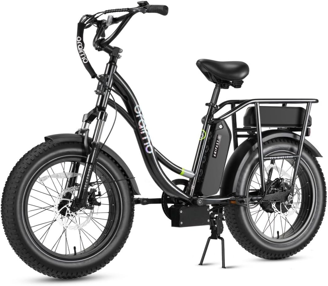 Oraimo Electric Bike for Adults, 750W Motor (Peak 1000W) 20 x 4.0 Fat Tire with Dual Shock Absorber, Max 48V 20.8Ah Dual Removable Battery, Ebike with 4A 3H Fast Charge, Complies to ANSI/CAN/UL2849