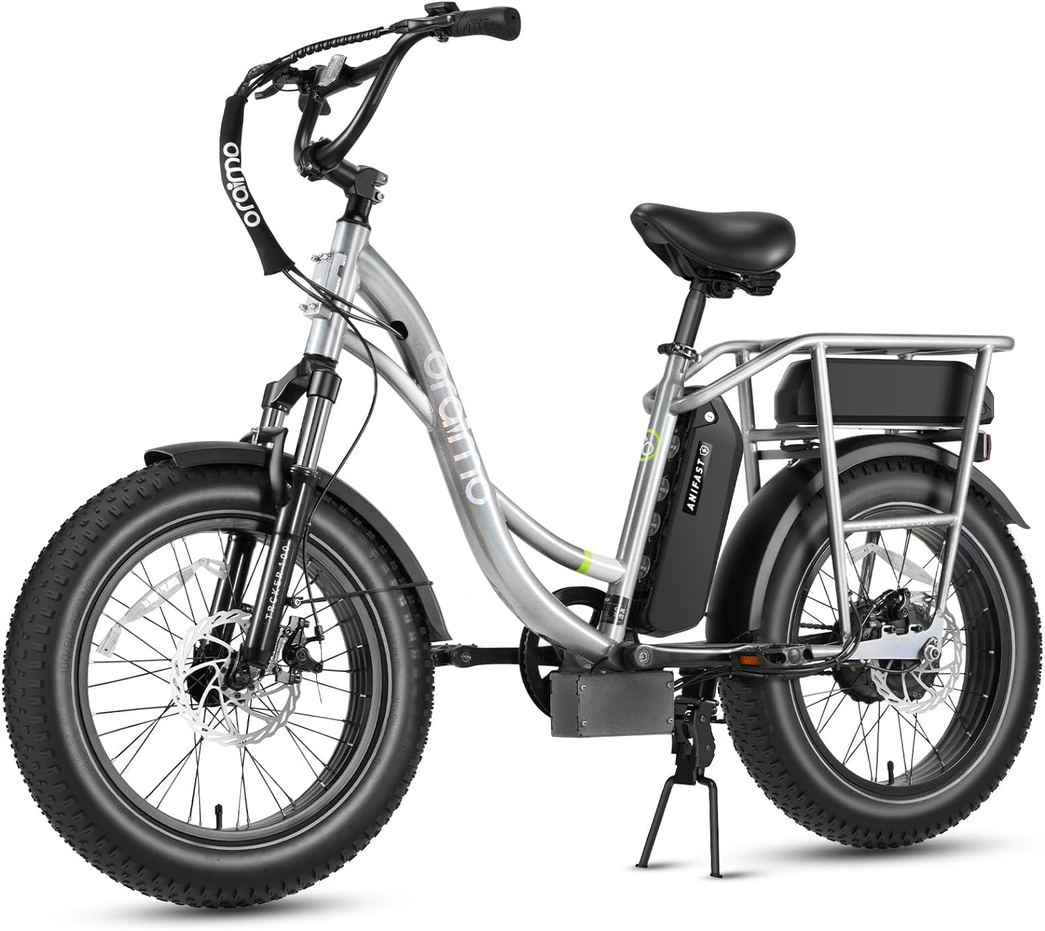 Oraimo Electric Bike for Adults, 750W Motor (Peak 1000W) 20 x 4.0 Fat Tire with Dual Shock Absorber, Max 48V 20.8Ah Dual Removable Battery, Ebike with 4A 3H Fast Charge, Complies to ANSI/CAN/UL2849