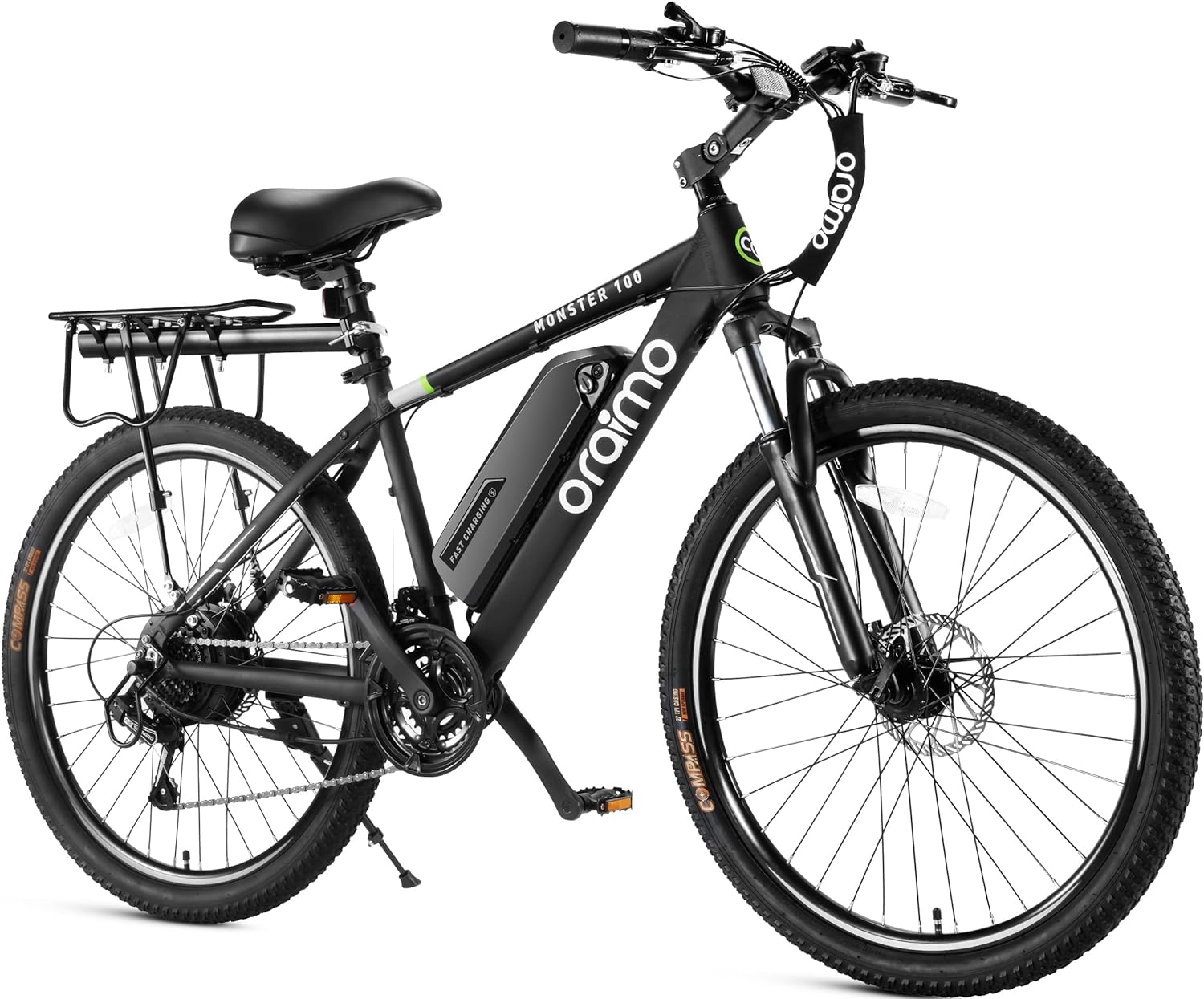 Oraimo Electric Bike for Adults,350W BAFANG Motor(Peak 500W), 4A 3H Fast Charge, 468Wh Li-ion Battery, 21 Speed Gear, Air Saddle, 45 Miles 20 MPH 26 Mountain Ebike, Complies to ANSI/CAN/UL2849