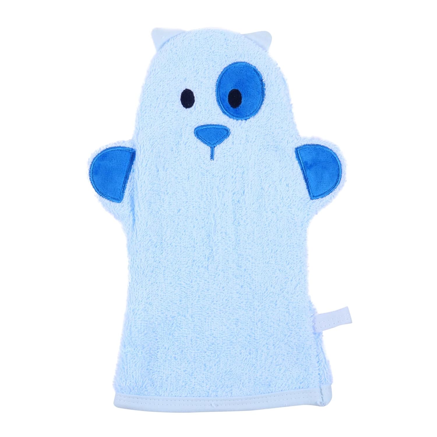 Loofah Glove 1Pcs Bath Mitt Washcloths Glove Bath Mitts with Cute Dog Pattern Animal Style Cotton Towel Gentle Scrub for Bath and Shower Bath Sponge