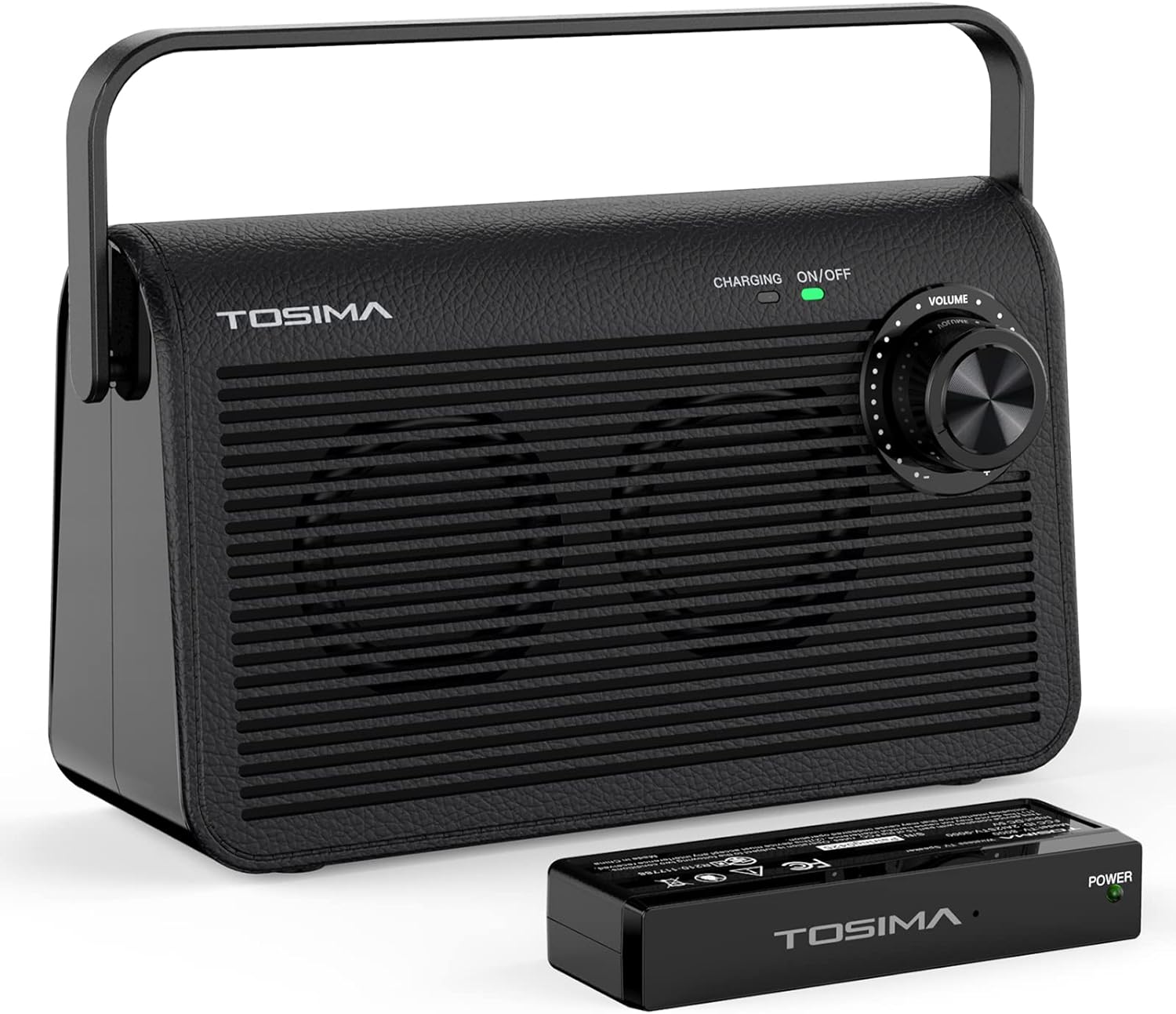 Tosima TV-9000 Wireless TV Speaker,Portable TV Speaker for Hard of Hearing and Elderly, 2.4G RF Transimitter 30M/100Ft Range, 1000mAh Rechargable Battery,Compatible with All Audio Devices