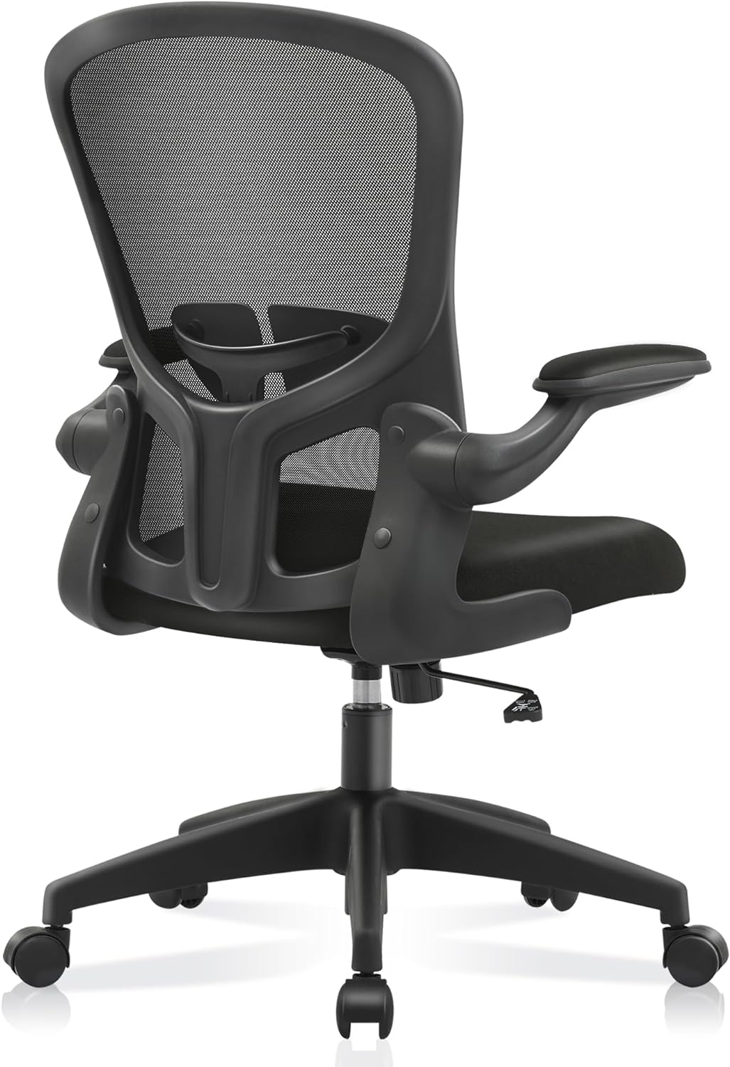 FelixKing Office Desk Chairs, Ergonomic PC Desk Chair with Wheels, Adjustable Lumbar Support and Height, Swivel Computer Chair with Flip-up Armrests, Ergo Mesh Backrest for Working (Black)