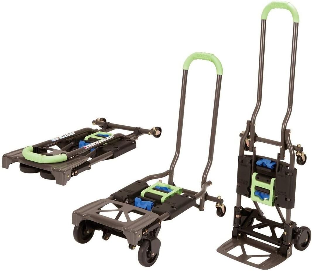 COSCO Shifter Multi-Position Folding Hand Truck and Cart, Green