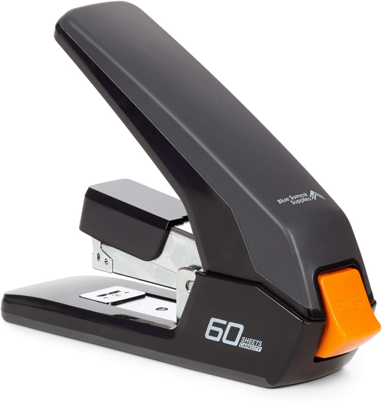 Blue Summit Supplies Effortless Stapler, Lightweight Ergonomic Design, Easy to Load Heavy Duty Stapler, 60 Sheet Capacity, Includes 2000 Standard Staples