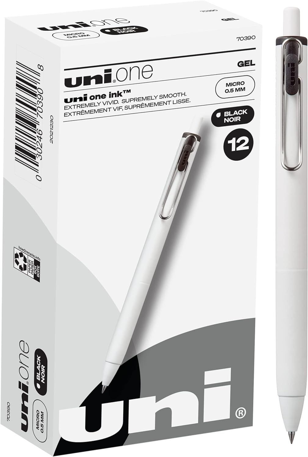 Uniball One Gel Pen 12 Pack, 0.5mm Micro Black Pens, Gel Ink Pens | Office Supplies Sold by Uniball are Pens, Ballpoint Pen, Colored Pens, Gel Pens, Fine Point, Smooth Writing Pens