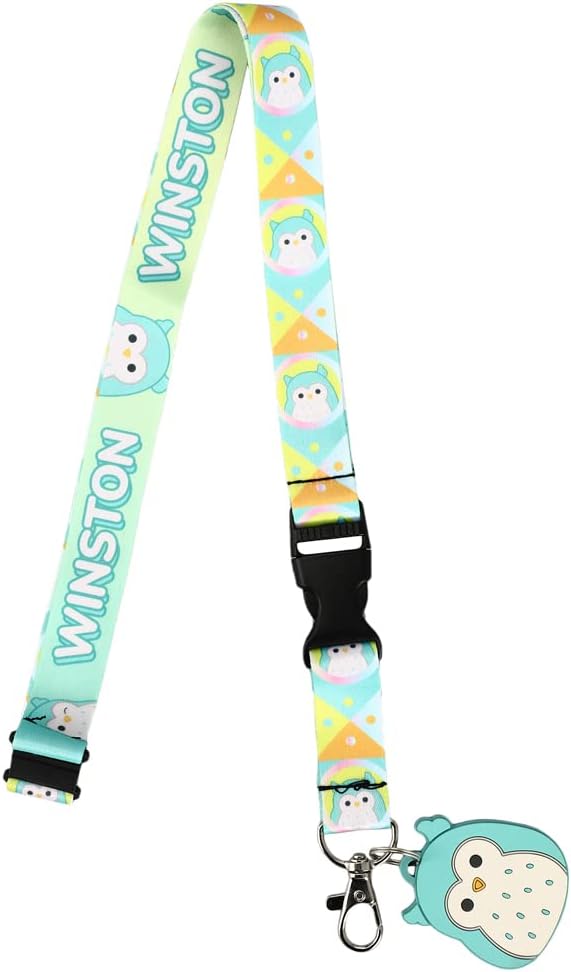 Squishmallows Winston the Owl Lanyard with Charm