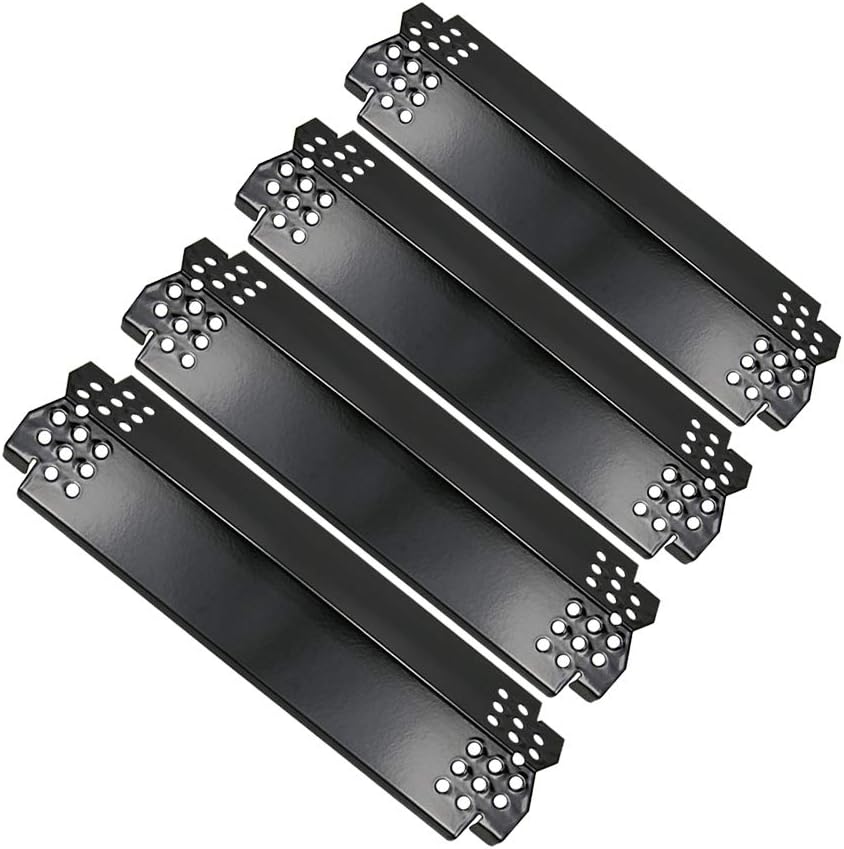 Uniflasy Heat Plates for Nexgrill 720-0830H, 720-0864, 720-0864M Gas Grill, Porcelain Steel Grill Heat Shield Tent, Burner Cover, Flame Tamer for Home Depot Nexgrill 4 Burner 720-0830H Parts, 4 Pack