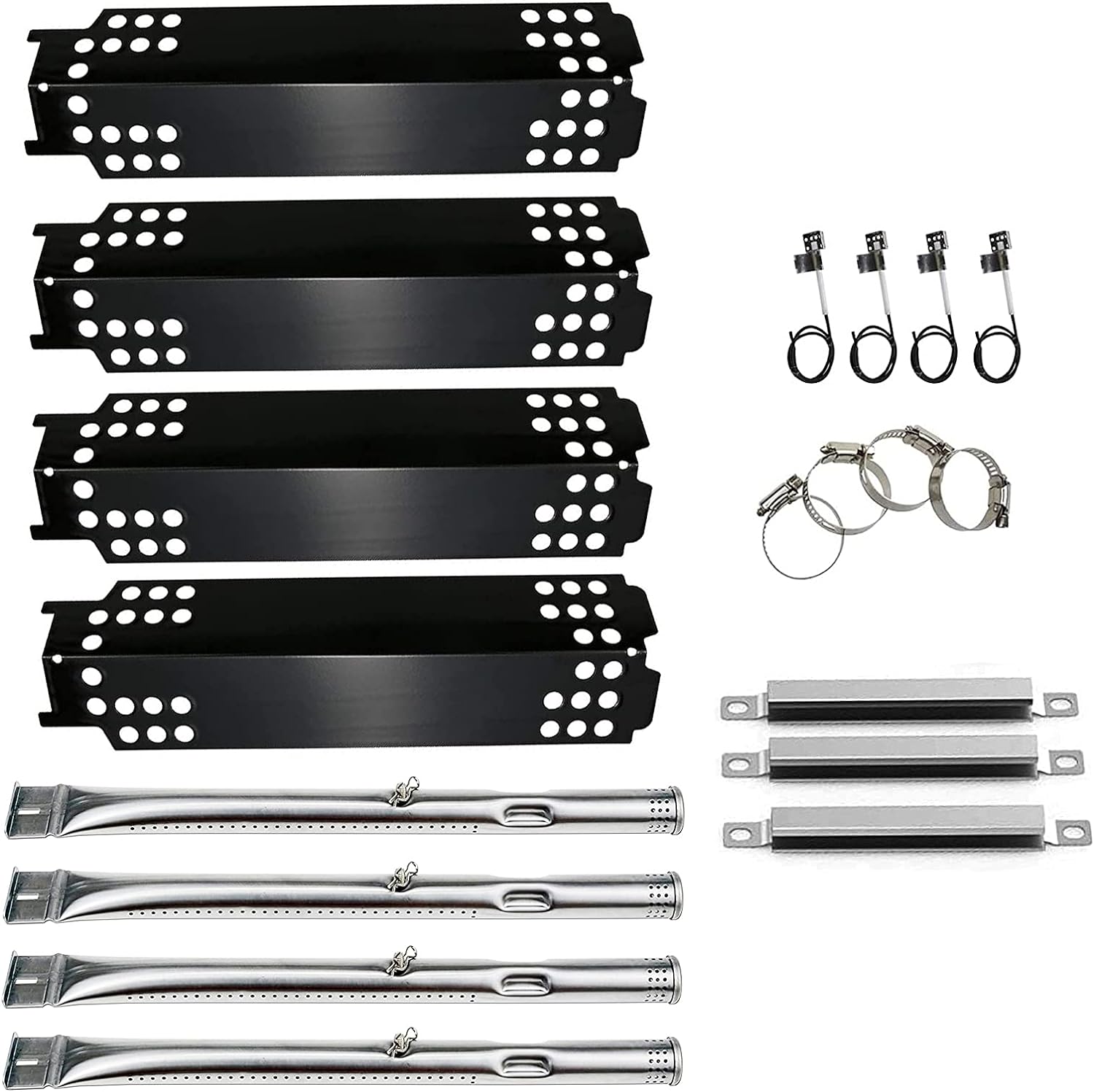 Uniflasy Grill Replacement Parts kit for Charbroil 463436215 463439914 463436214 463439915 463436213 G432-Y700-W1 467300115 463436214 G432-Y700-W1 G432-0078-W1 463432114 Grill Heat Plate, Burners