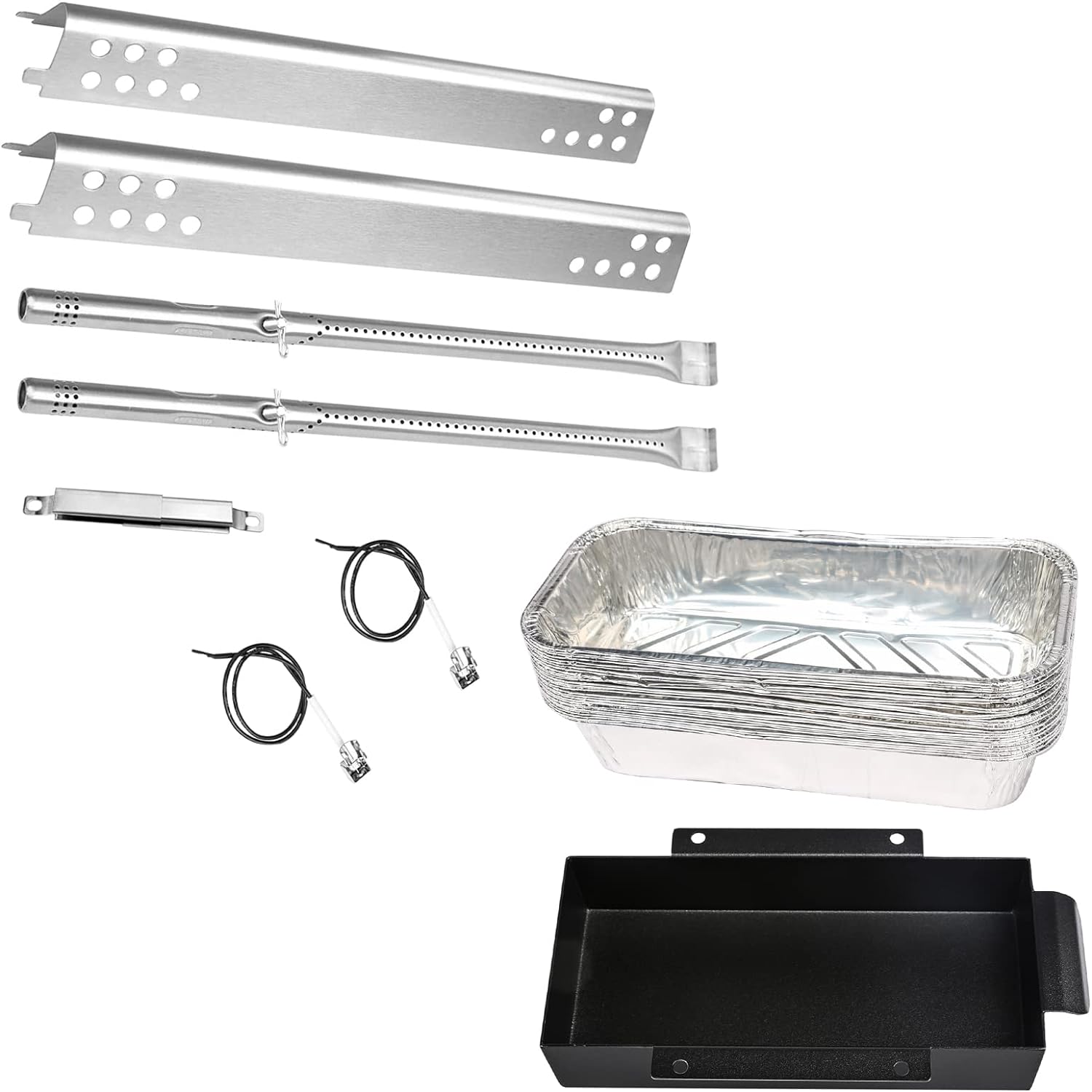 Uniflasy Grill Repair Parts Kit and Catch Pan for Charbroil Performance 463673517 463673519 463625217 463625219 2-Burner Gas Grill, for Charbroil 475 4 Burner 463347017 463335517 463276517 463244819