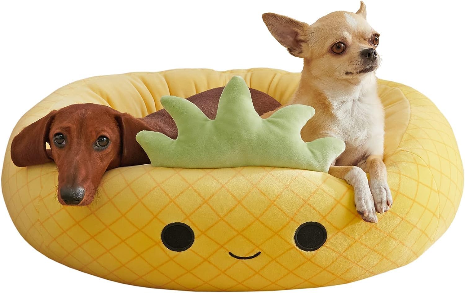 Squishmallows 24-Inch Maui Pineapple Pet Bed - Medium Ultrasoft Official Squishmallows Plush Pet Bed