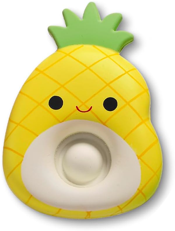 Top Trenz Slow-Rise Squishy Cloud Pop - Squishmallows Maui The Pineapple - Stress-Relieving Sensory Toy, Ideal for Classroom Focus, Party Favors, & Engaging Hand Activity, Tropical Pineapple Design