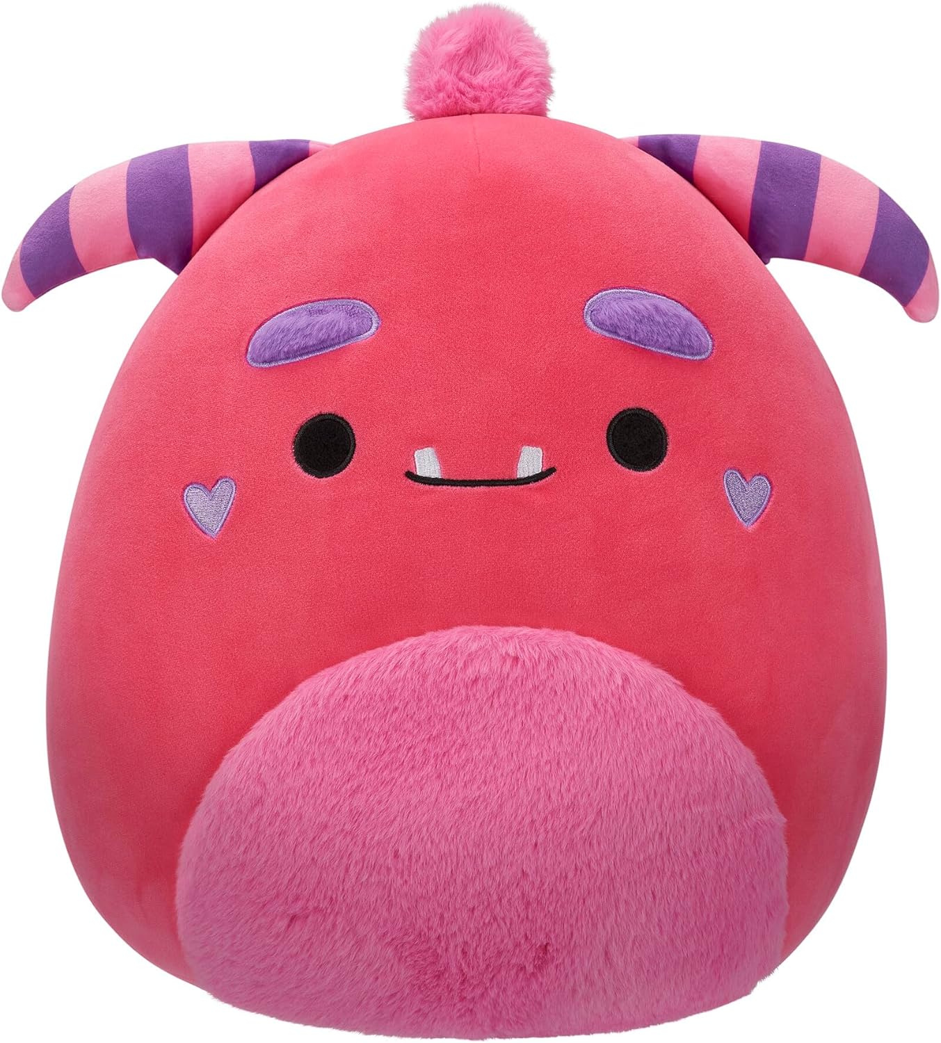 Squishmallows Original 14-Inch Mont Pink Monster with Fuzzy Belly and Heart Cheeks - Official Jazwares Large Plush