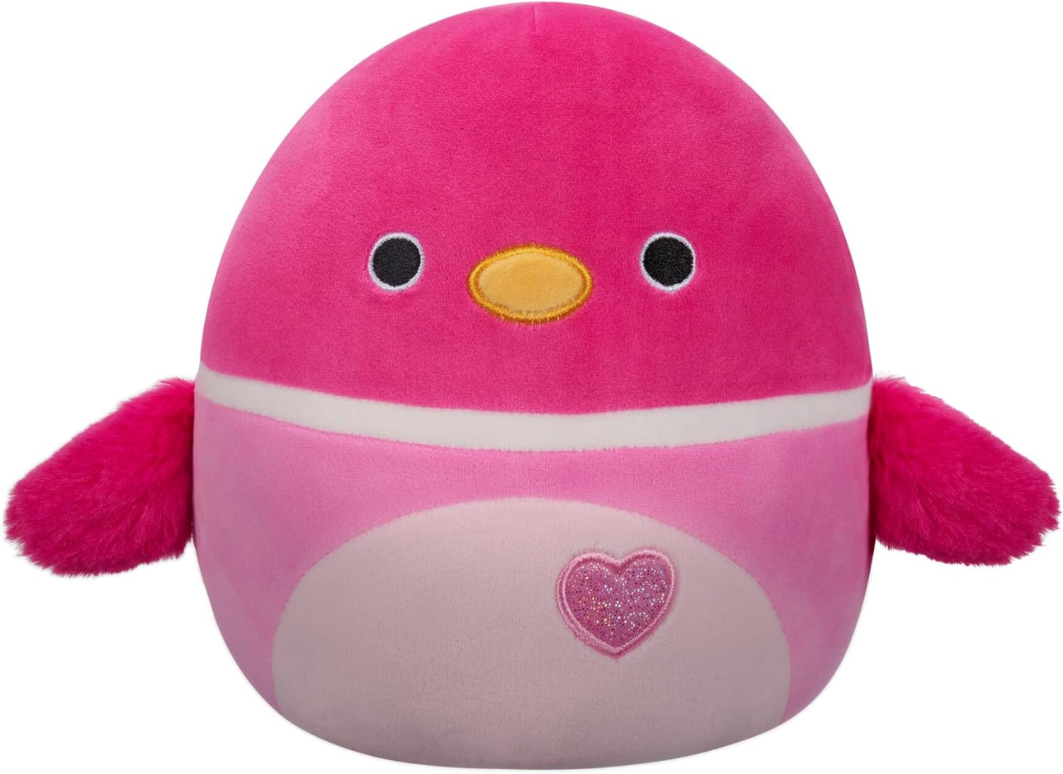 Squishmallows Original 8-Inch Della Pink Mallard Duck with Candy Heart Belly - Official Jazwares Plush