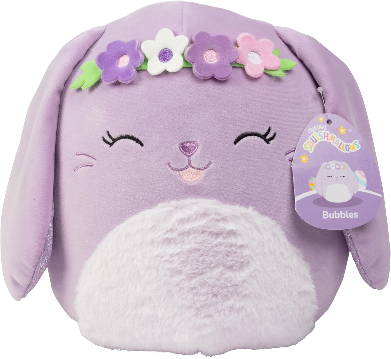 Squishmallows 10 Bubbles The Bunny Easter Plush - Officially Licensed Kellytoy - Collectible Cute Soft & Squishy Bunny Stuffed Animal Toy - Add to Your Squad - Gift for Kids, Girls & Boys - 10 Inch