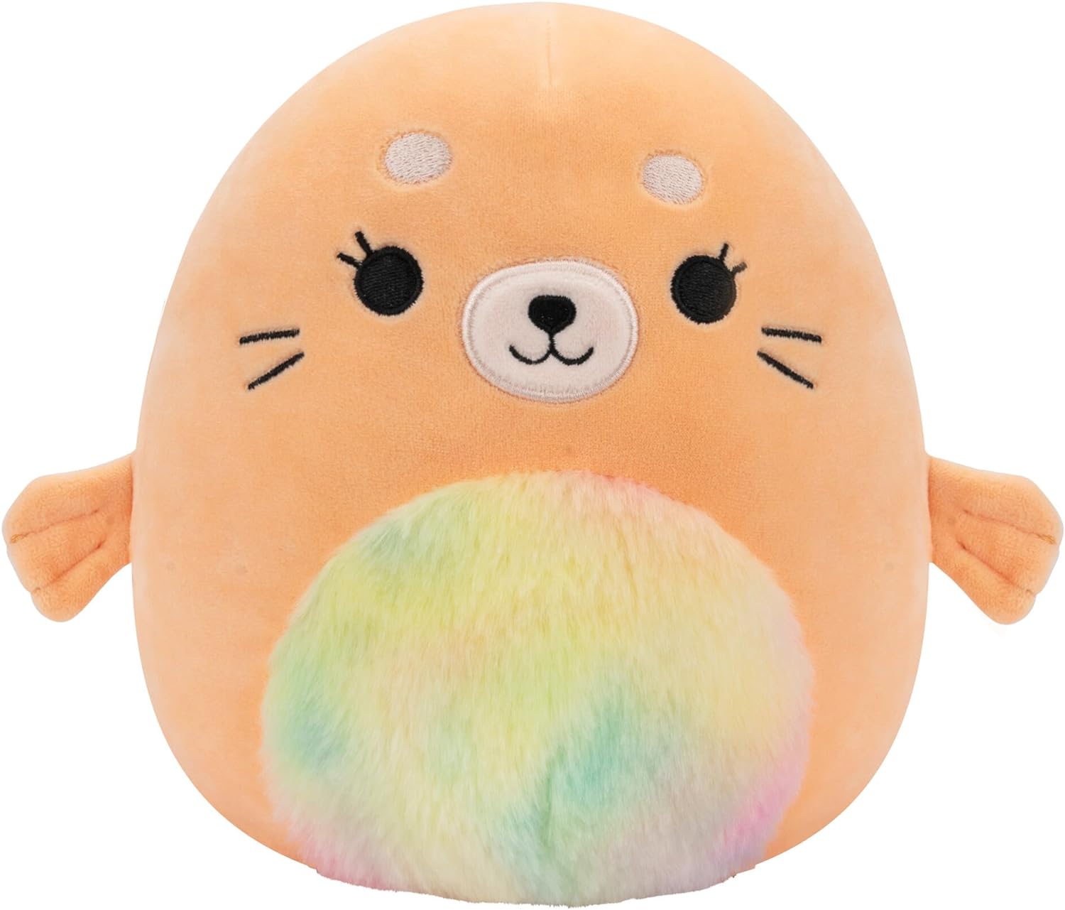 Squishmallows Original 8-Inch Romy Peach Seal with Tie-Dye Belly - Official Jazwares Plush