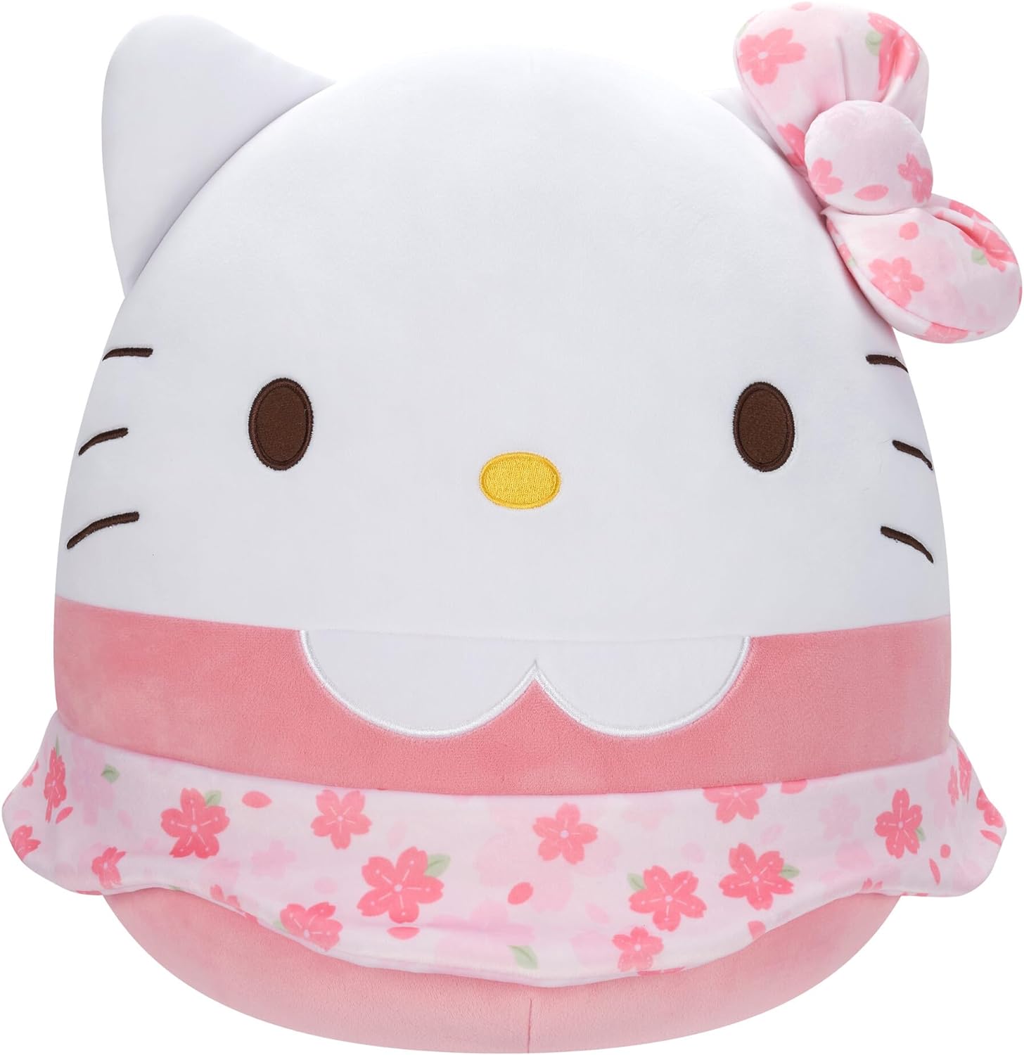 Squishmallows Original Sanrio 14-Inch Hello Kitty Floral Dress and Bow Plush - Medium-Sized Ultrasoft Official Jazwares Plush