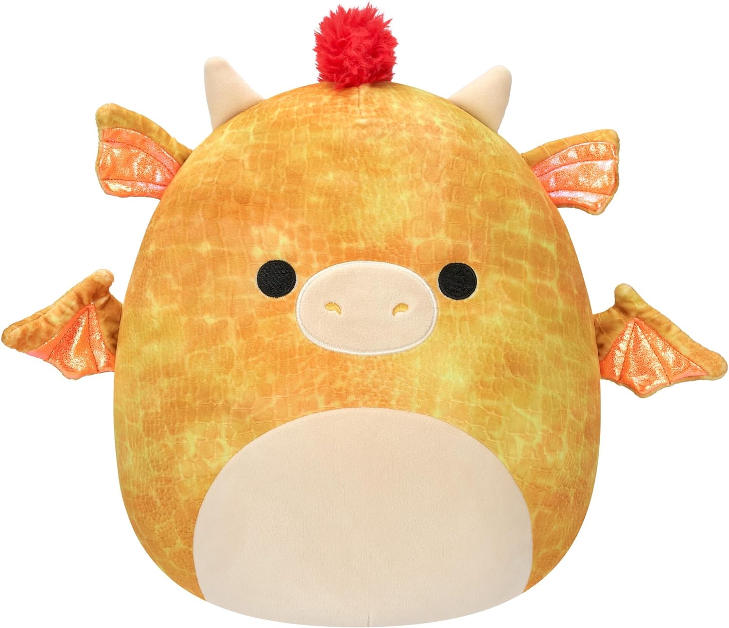 Squishmallows Original 12-Inch Dieric Yellow Dragon with Orange Mane - Official Jazwares Large Plush