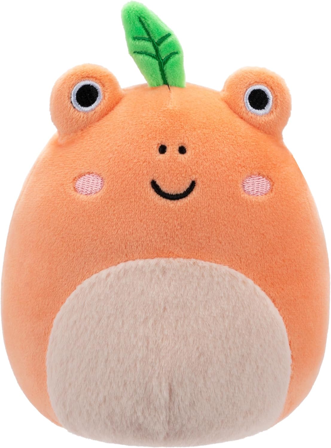 Squishmallows Original 5-Inch Fatima Peach Frog with Fuzzy Belly - Official Jazwares Plush