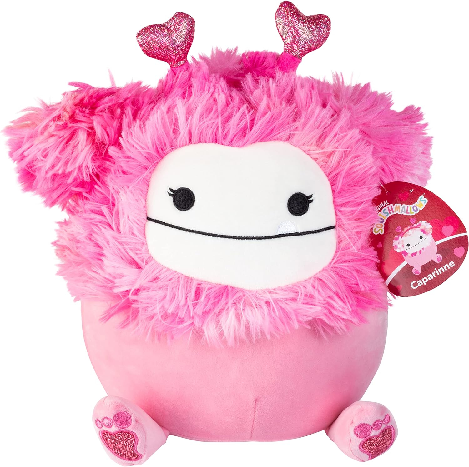 Squishmallows 10 Caparinne The Bigfoot Valentine' Day Plush - Official Kellytoy- Collectible Cute Soft & Squishy Stuffed Animal Toy - Add to Your Squad - Gift for Kids,Girls, Boys, & Girlfriends