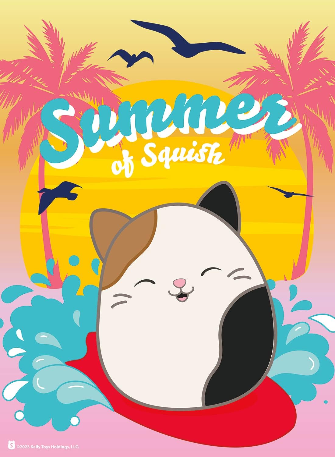 Buffalo Games - Squishmallow - Squishmallow Summer - 100 Piece Jigsaw Puzzle for Families Challenging Puzzle Perfect for Family Time - 100 Piece Finished Size is 15.00 x 11.00