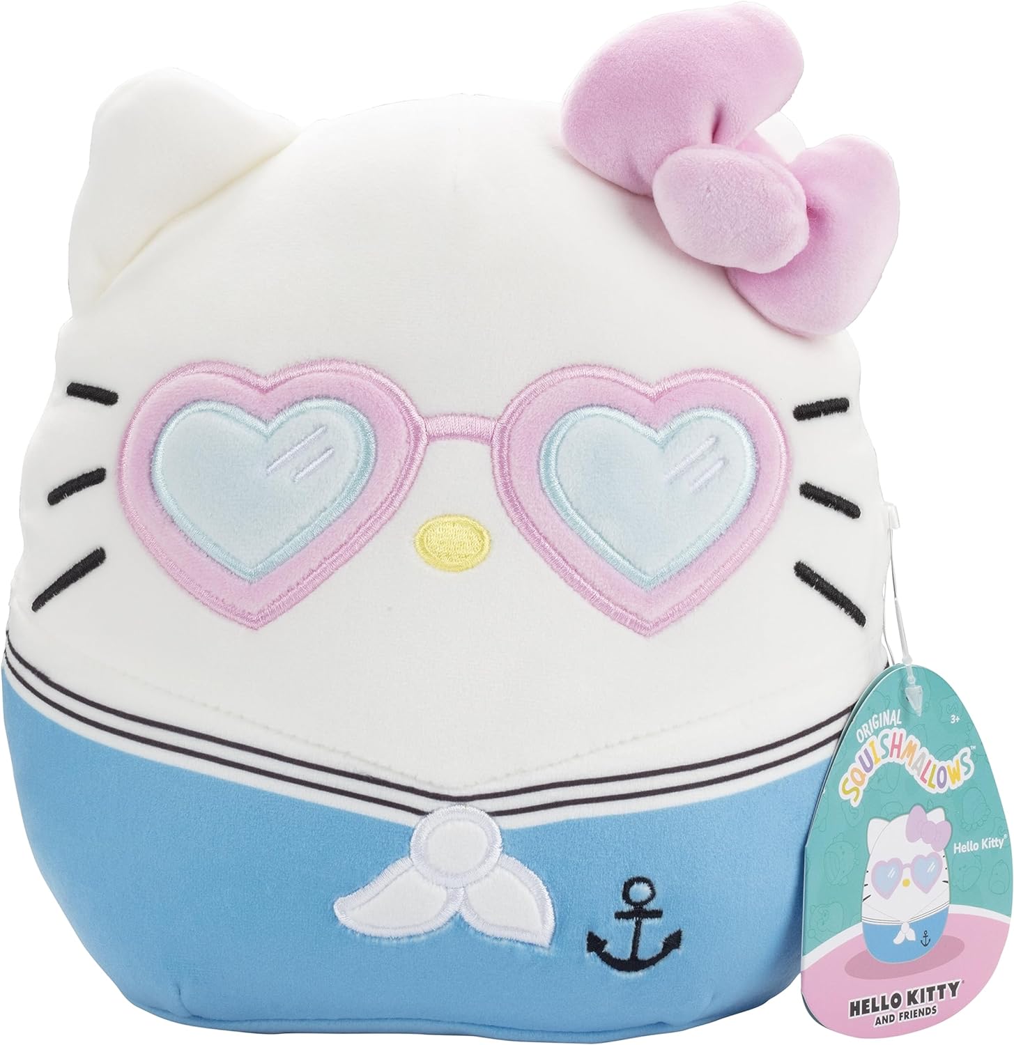 Squishmallows 8 Hello Kitty Sailor Plush - Official Kellytoy Sanrio Plush - Cute Soft & Squishy Hello Kitty Plushies Stuffed Animal Toy - Add to Your Squad - Gifts for Kids, Girls & Boys - 8 Inch