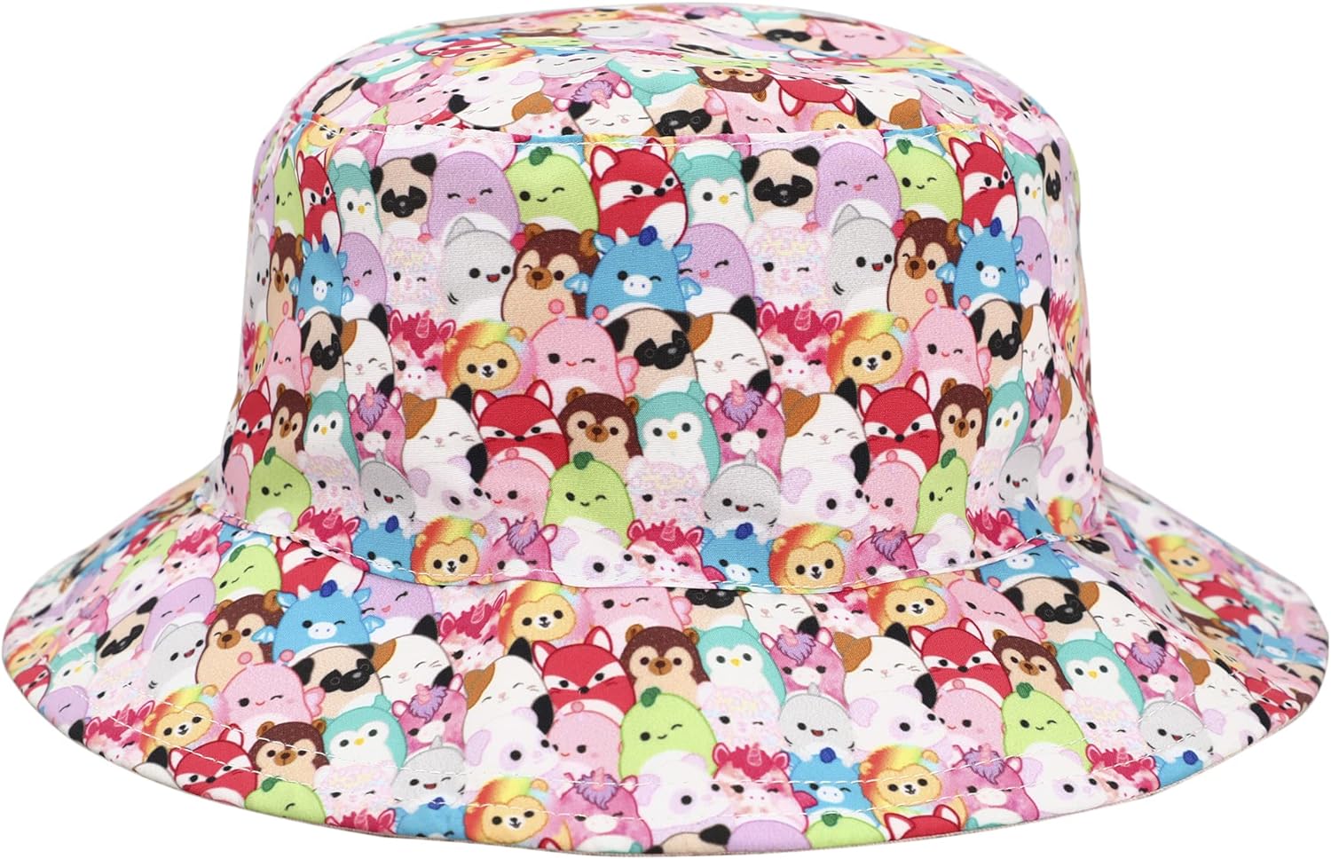 Bioworld Squishmallows Characters Reversible AOP Youth Girl Pink Bucket Hat