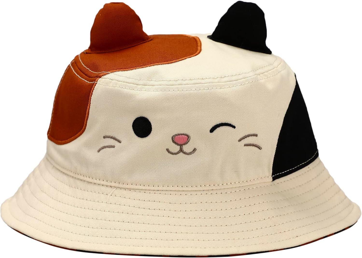 Squishmallows Cam The Cat Inspired Bucket Hat Off-White