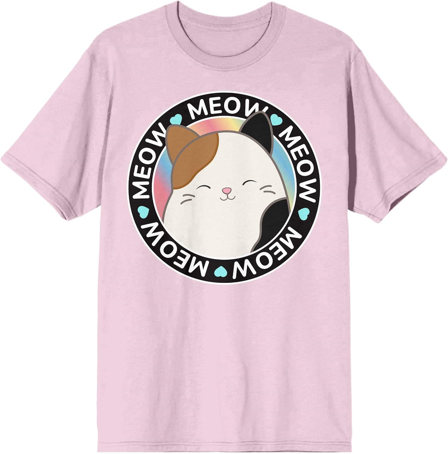 Squishmallows Meow Meow Cam The Cat Women' Cradle Pink T-Shirt