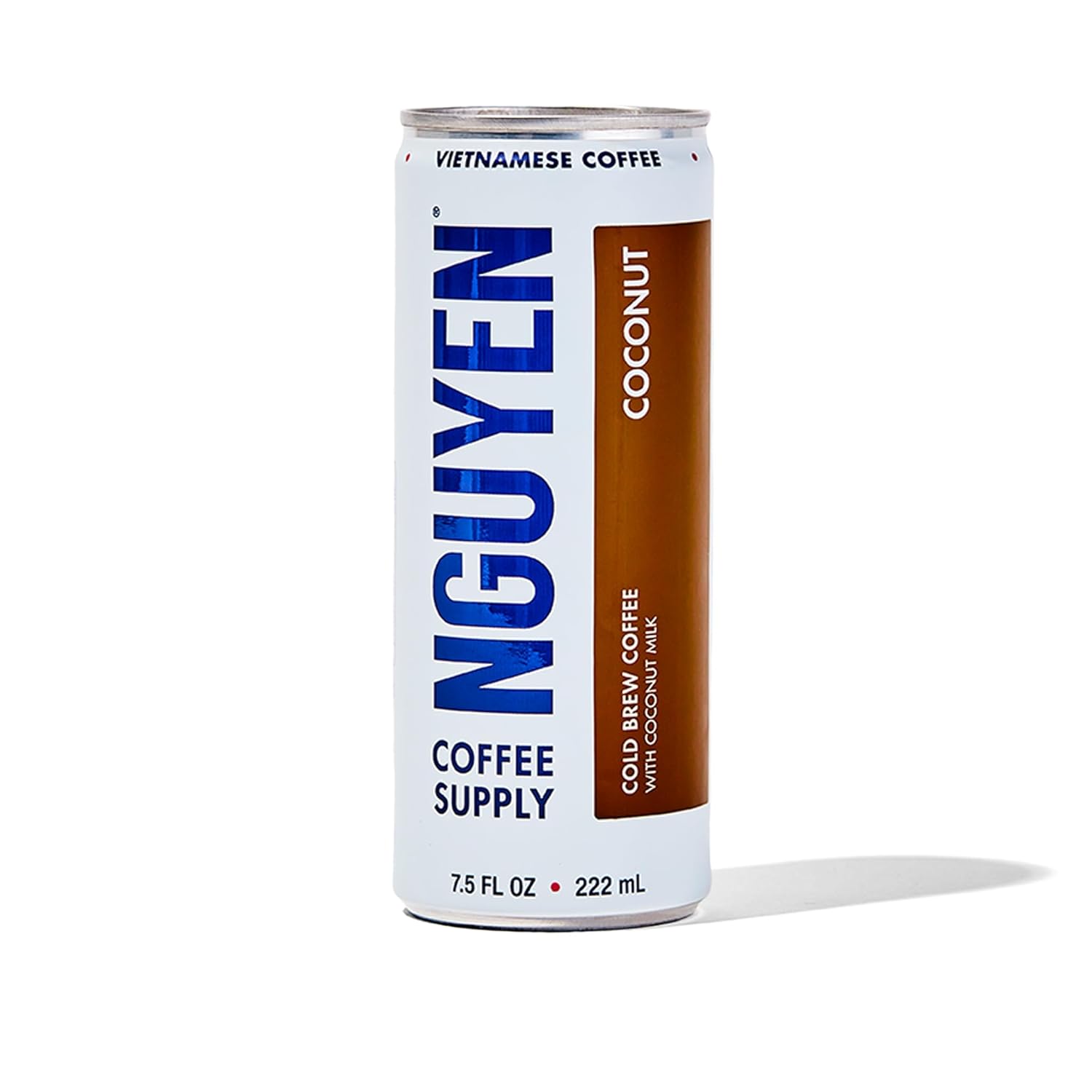 Nguyen Coffee Supply - Coconut: Cold Brew, Canned Coffee, Vietnamese Grown and Direct Trade, Organic, Non-Dairy, Single Origin, Premium Ground, Low Acid with High Caffeine Content, Roasted in Brooklyn [12 Pack]