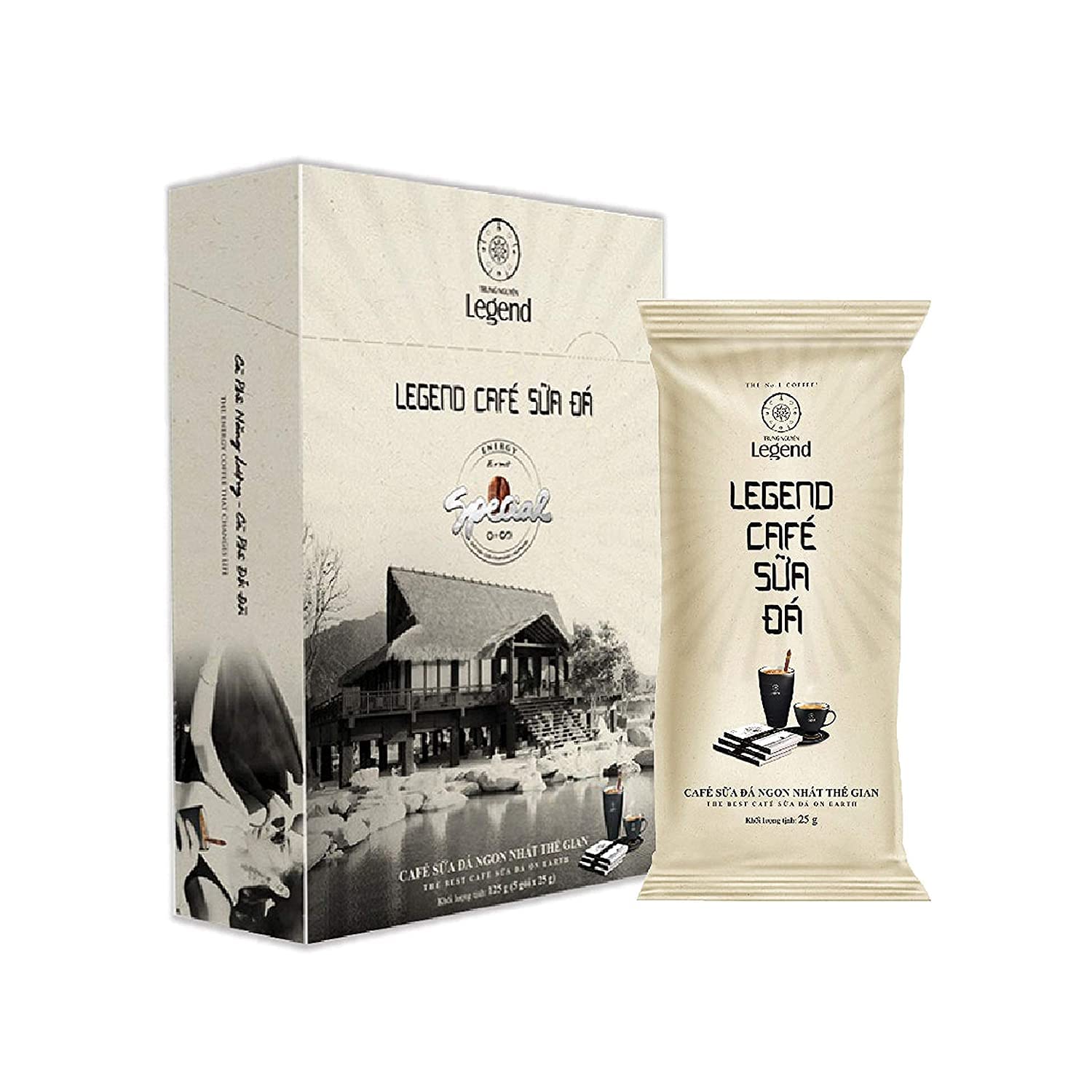 Trung Nguyen Legend  Cafe Sua Da  Premium Instant Vietnamese Coffee  3 in 1  Finely Milled Coffee Beans, Non-dairy Creamer, & Sugar  Strong and Bold  NANO+ Technology (9 Single Serve Packets)