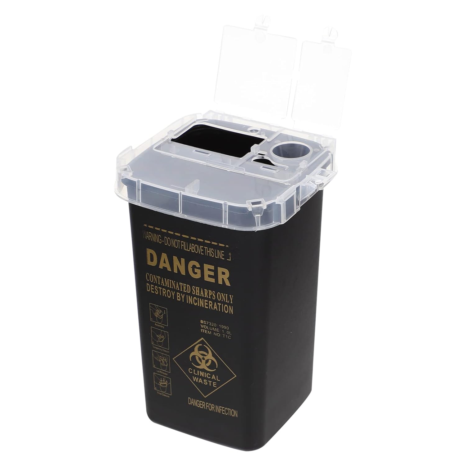 FOMIYES Desktop Sharps Bins Blades Storage Container Sharps Buckets Recycling Cases Razor Disposal Case