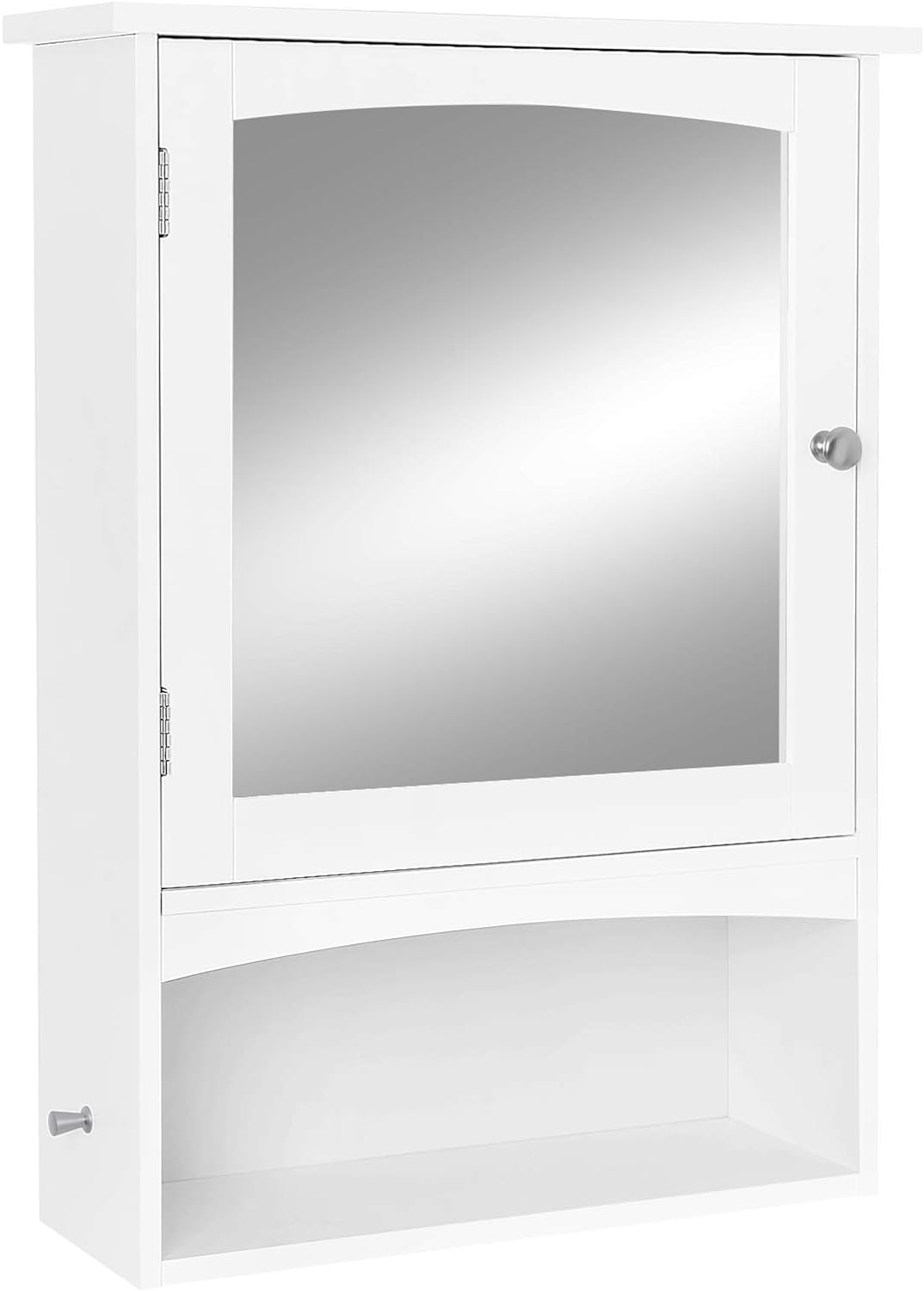 VASAGLE Mirror Cabinet, Bathroom Wall Storage Cabinet, Medicine Cabinet, Wooden, White UBBC21WT