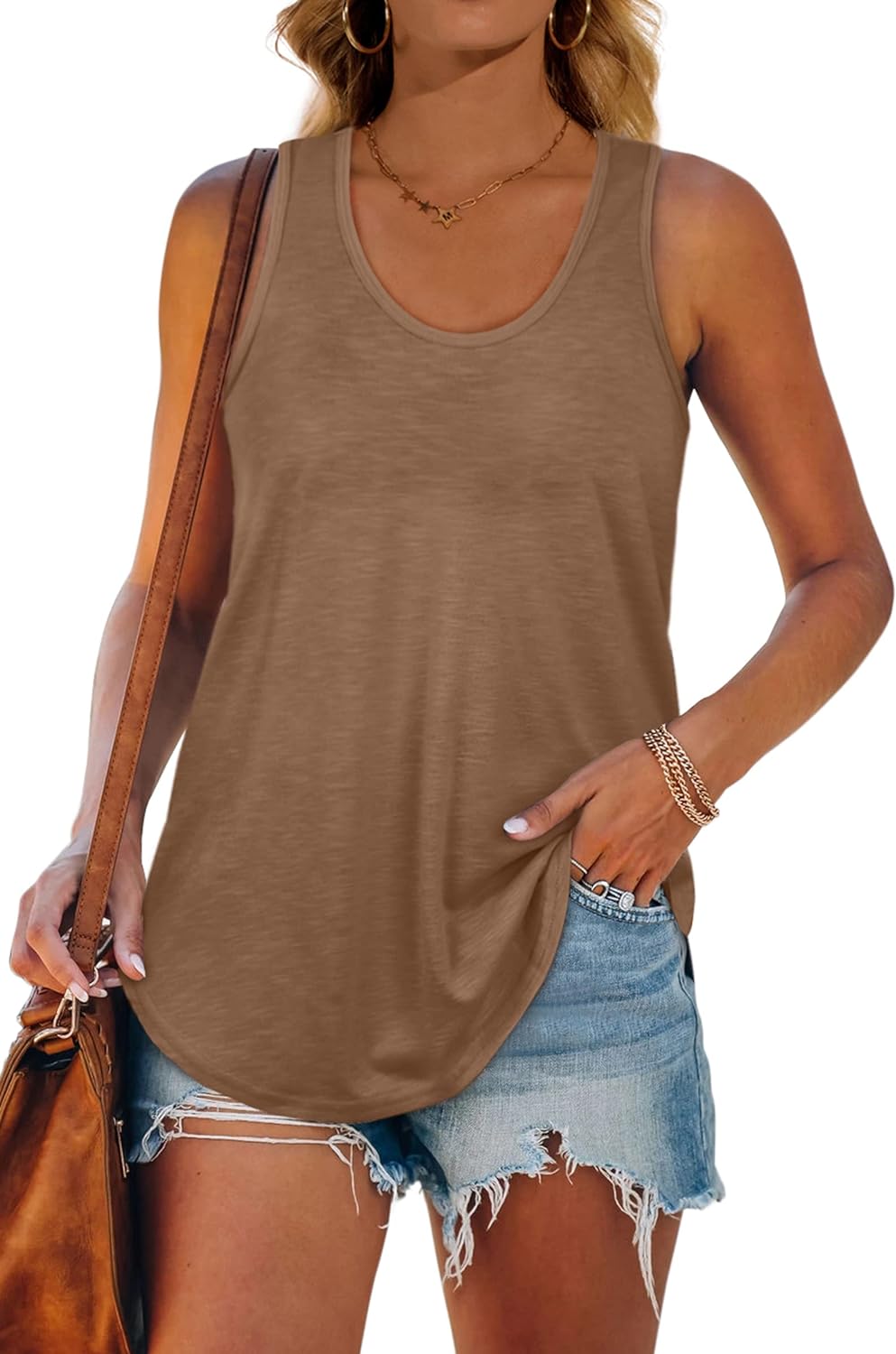 Womens Tank Tops Racerback Loose Shirts for Women Summer