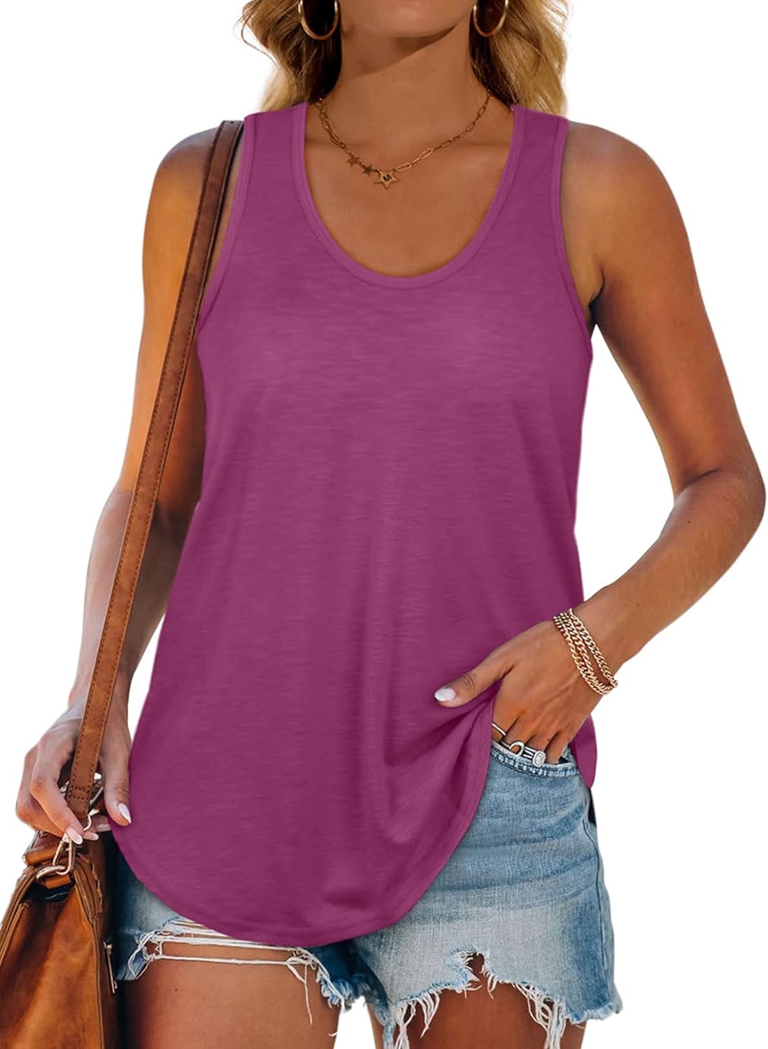 Womens Tank Tops Racerback Loose Shirts for Women Summer