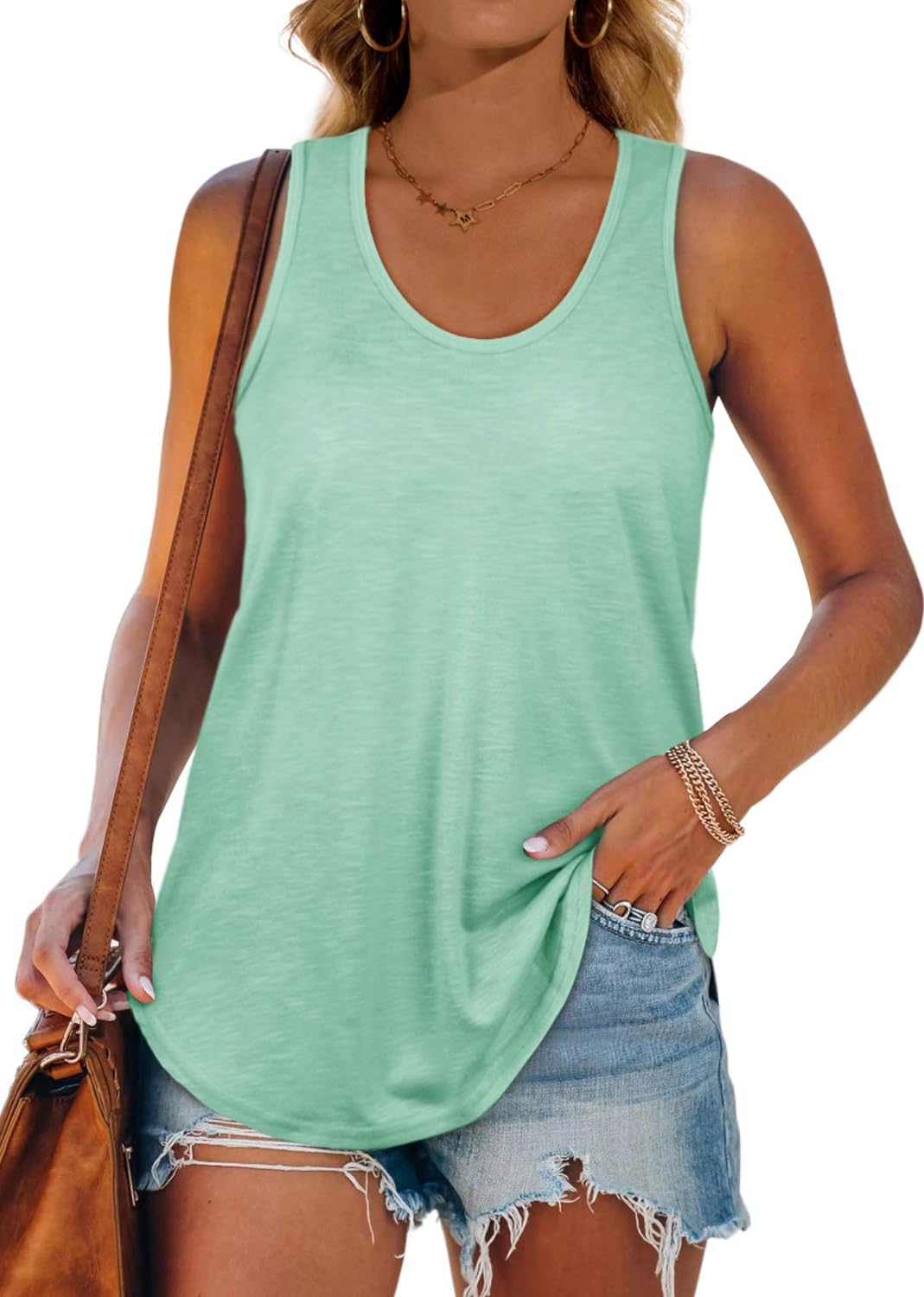 Womens Tank Tops Racerback Loose Shirts for Women Summer