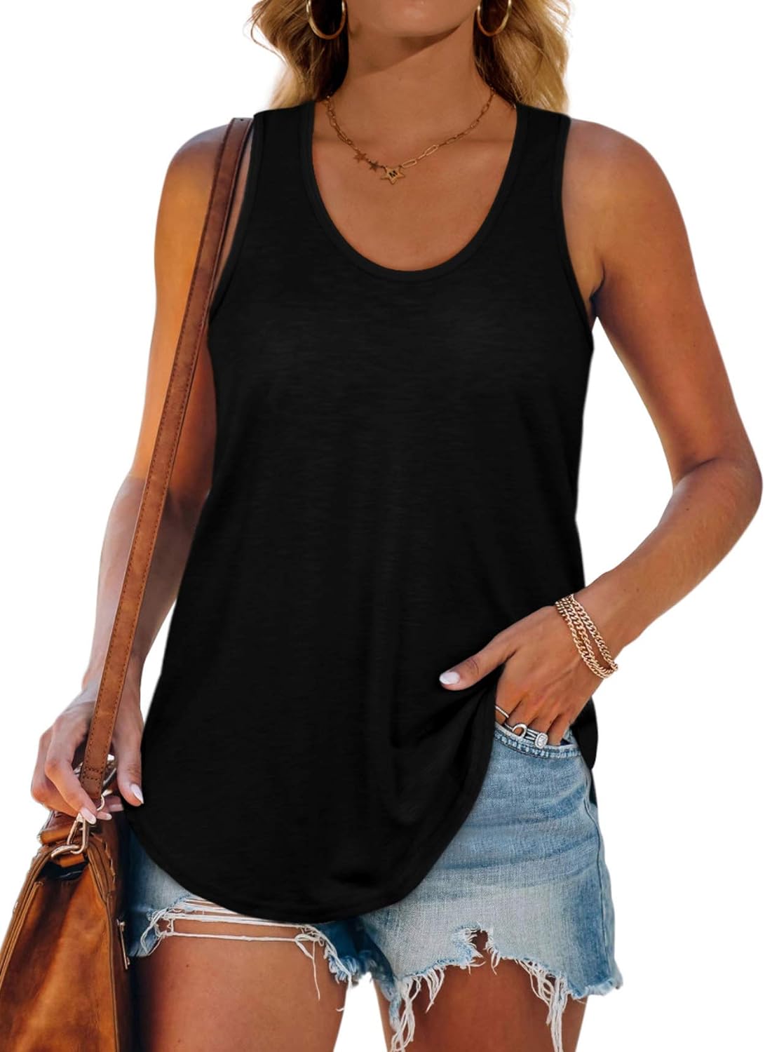 Womens Tank Tops Racerback Loose Shirts for Women Summer