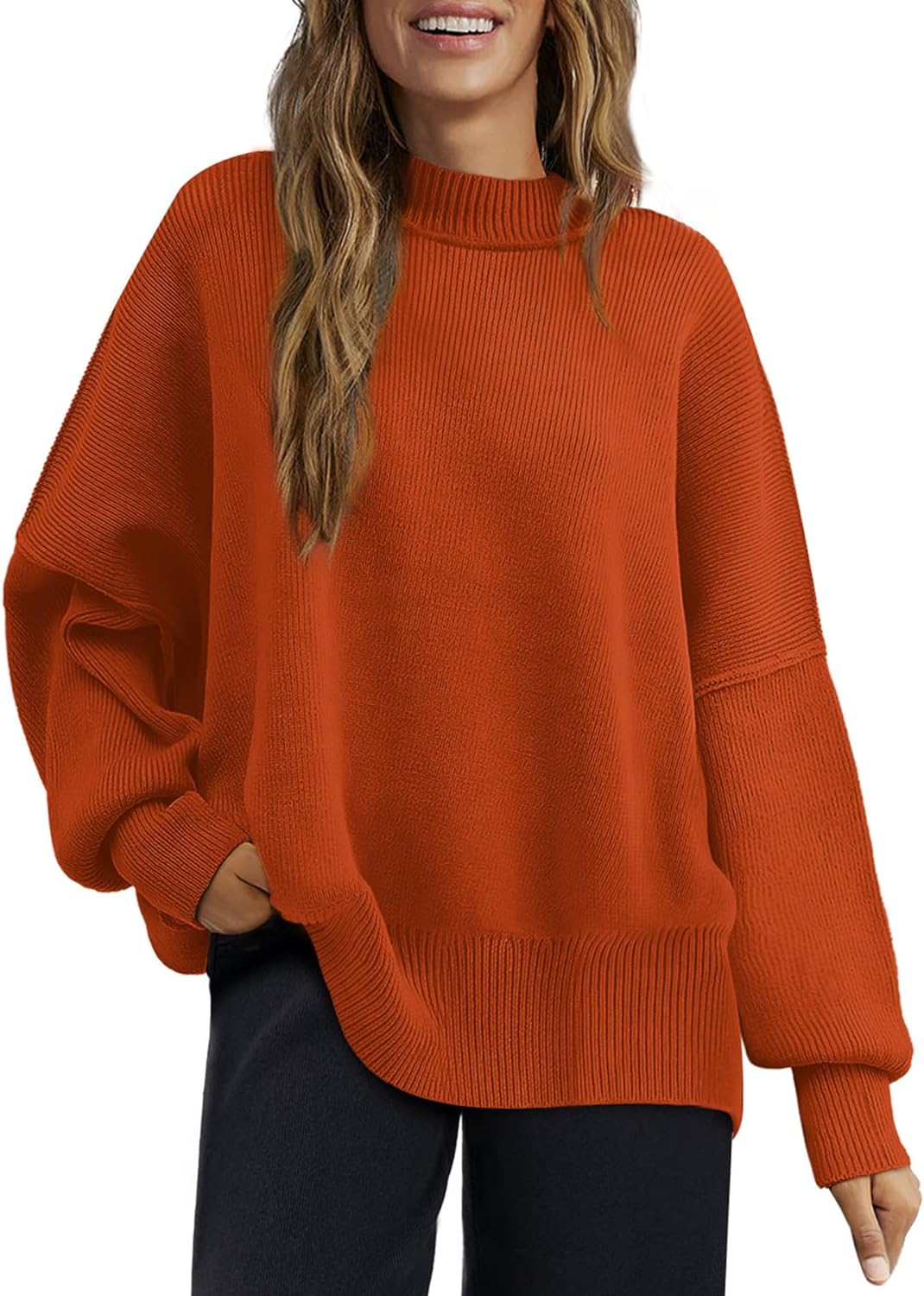 XIEERDUO Women' Sweaters Crewneck Long Sleeve Knitted Pullover Oversized Sweater Fall Fashion 2023