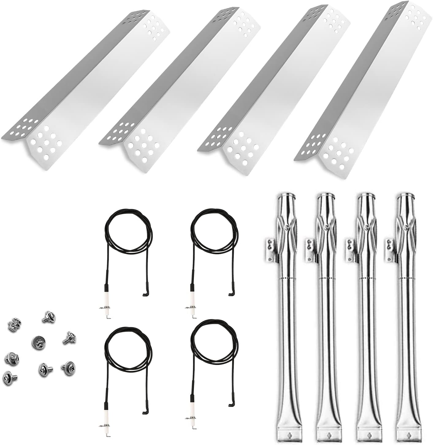 Uniflasy Replacement Parts Kit for Home Depot Nexgrill 720-0830H, 720-0830D, 720-0783E, Kenmore 122.33492410 Members Mark720-0830F BHG720-0783H 720-0888n Grill Burner Cover Heat Plate Igniter