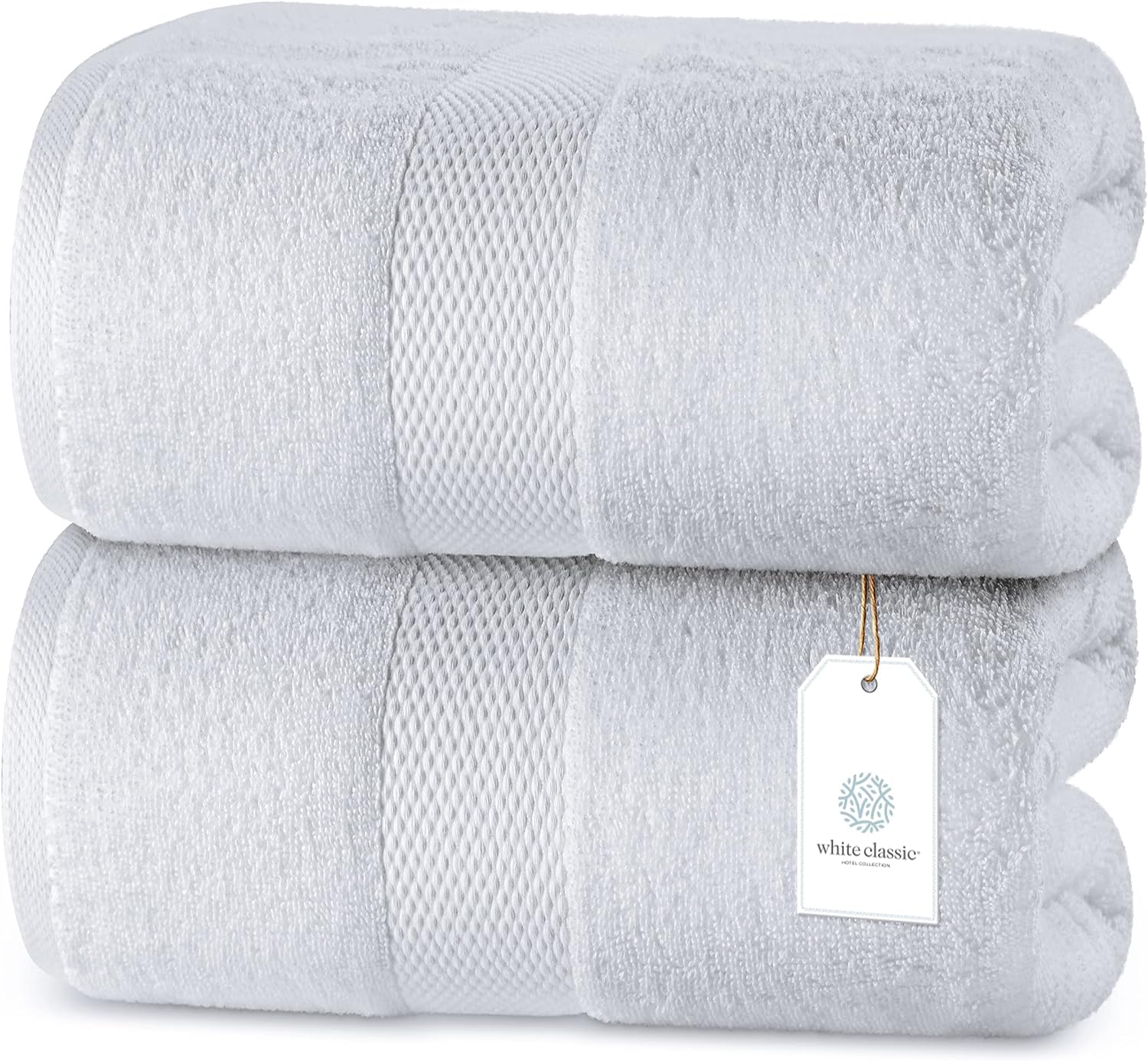 Luxury Bath Sheets Towels for Adults Extra Large | Highly Absorbent Hotel Collection | 35x70 Inch | 2 Pack (White)