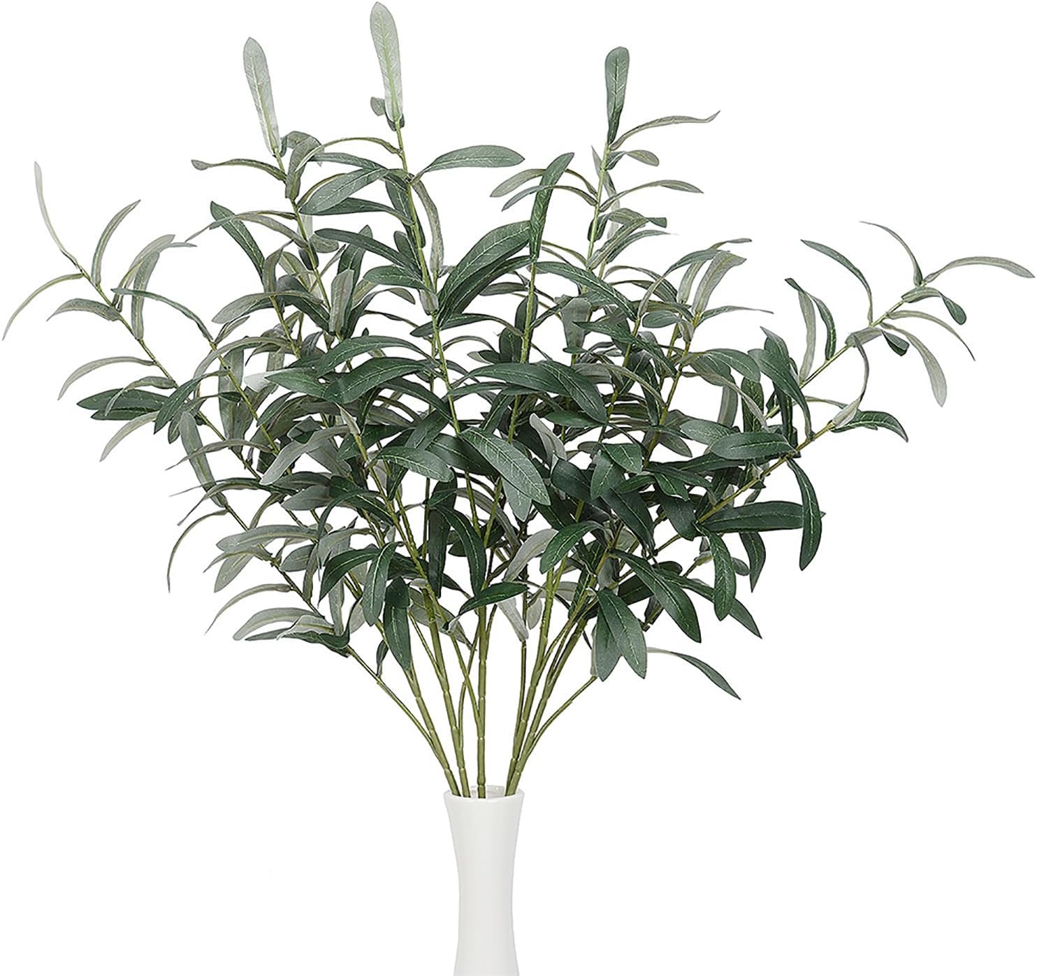 SzJias Artificial Olive Branch Faux Olive Branches for Vases Fake Olive Tree Branches Stems for Vase (5 Branches, 28.7 inch/Branches)