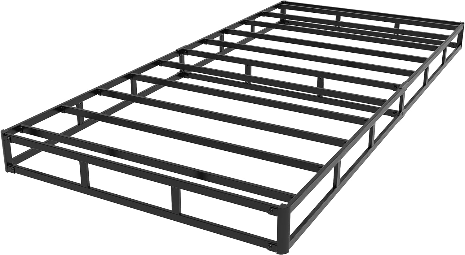 EMODA 4 Inch Twin Box Spring Heavy Duty Metal Mattress Foundation Bed Base with Fabric Cover, Easy Assembly