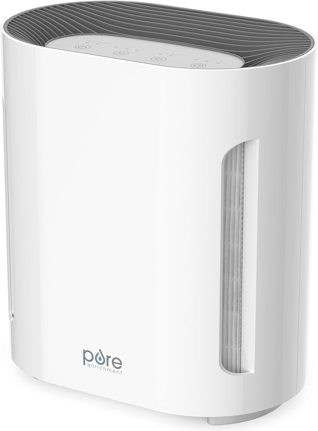 Pure Enrichment PureZone Air Purifier for Bedroom & Living Room, 4-Stage Filtration & UV-C Light, H13 HEPA Filter Helps Remove Bacteria, Pet Hair Dander, Allergens, Germs, Smoke, Dust (White)