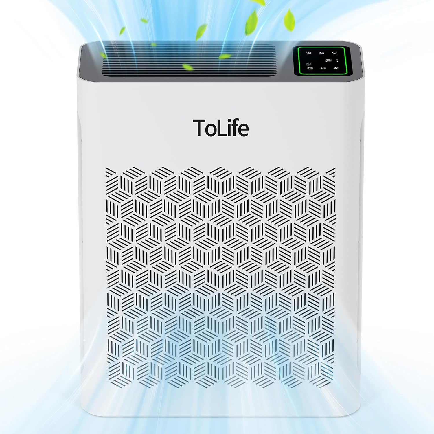 ToLife Air Purifiers for Home Large Room Up to 1095 Ft with PM 2.5 Display Air Quality Sensor, Auto Mode, Timer, HEPA Air Purifier for Bedroom Filters Smoke, Pollen, Pet Dander, Allergies, White